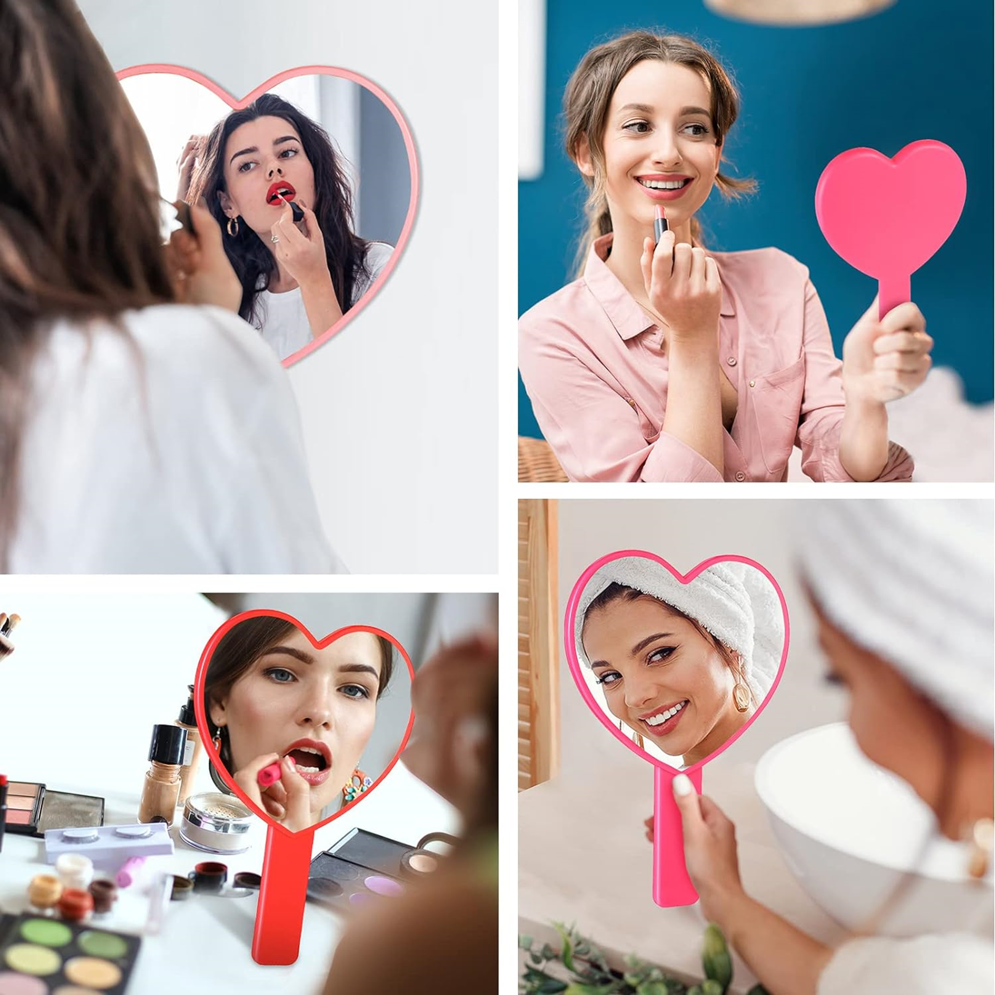 Heart-Shaped Travel Handheld Mirror 4