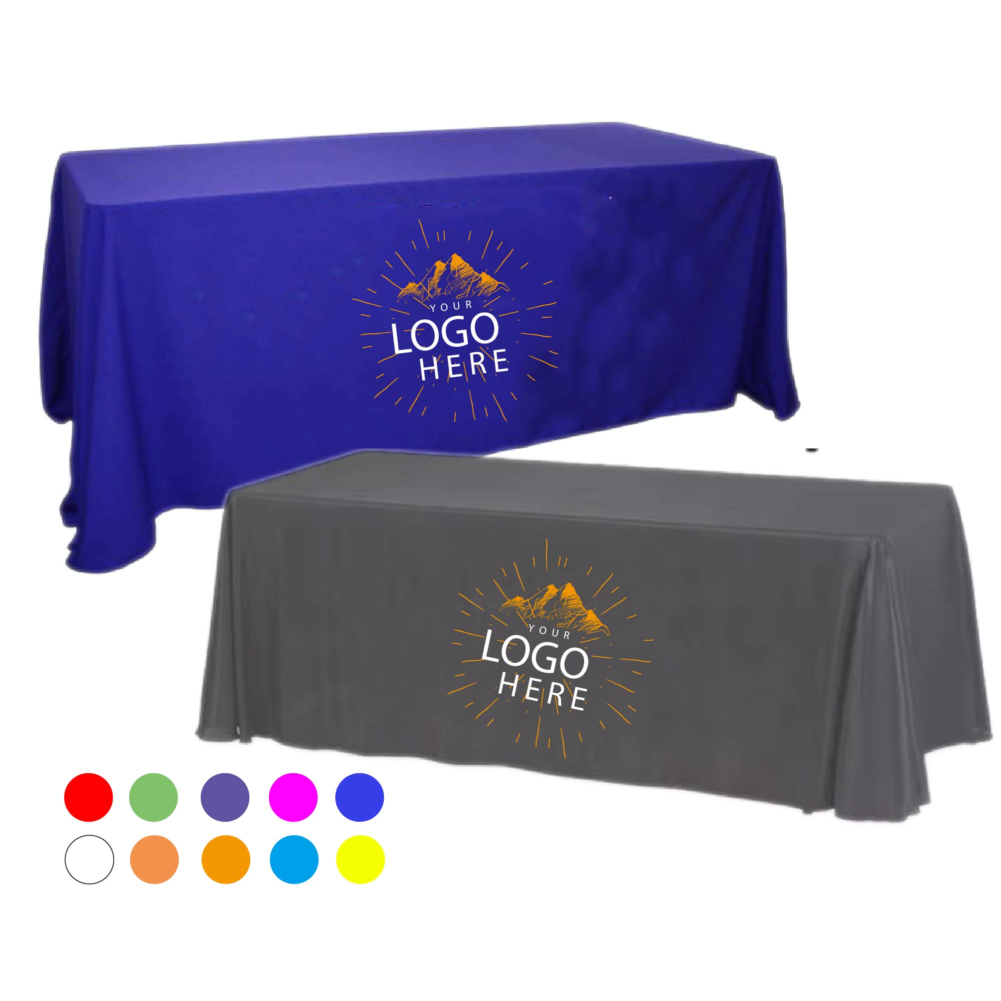 Full-Color 6`Economy Polyester Table Throw 2