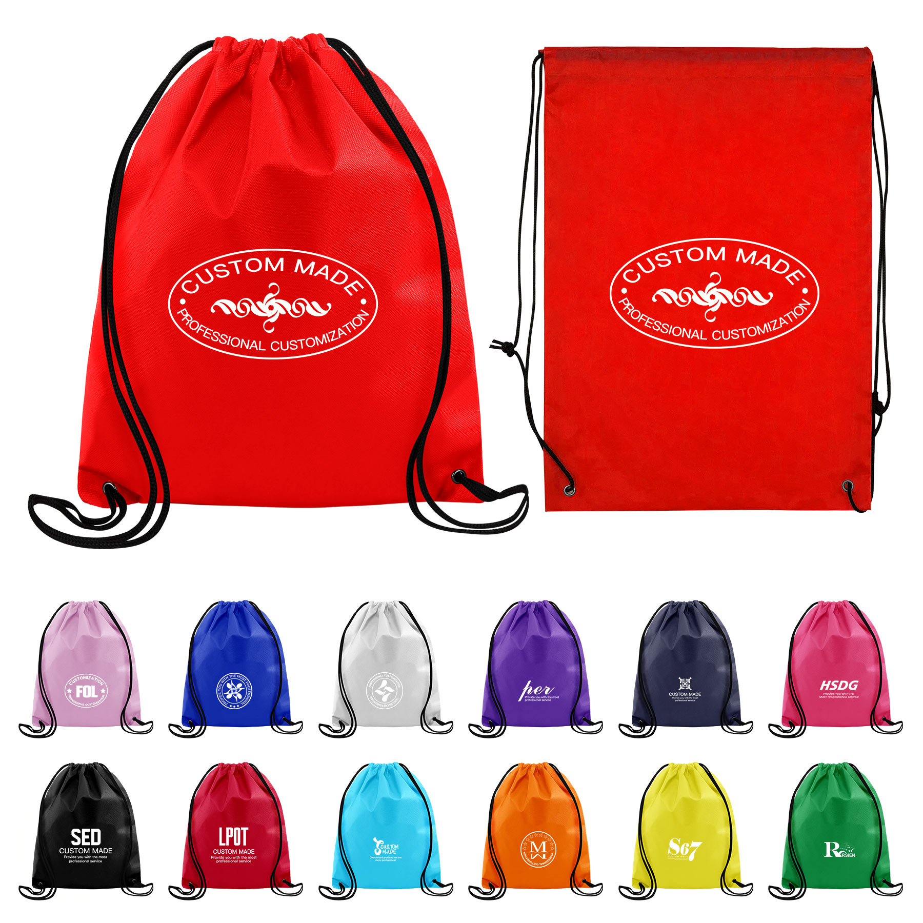 Sports Drawstring Backpack Bags 5