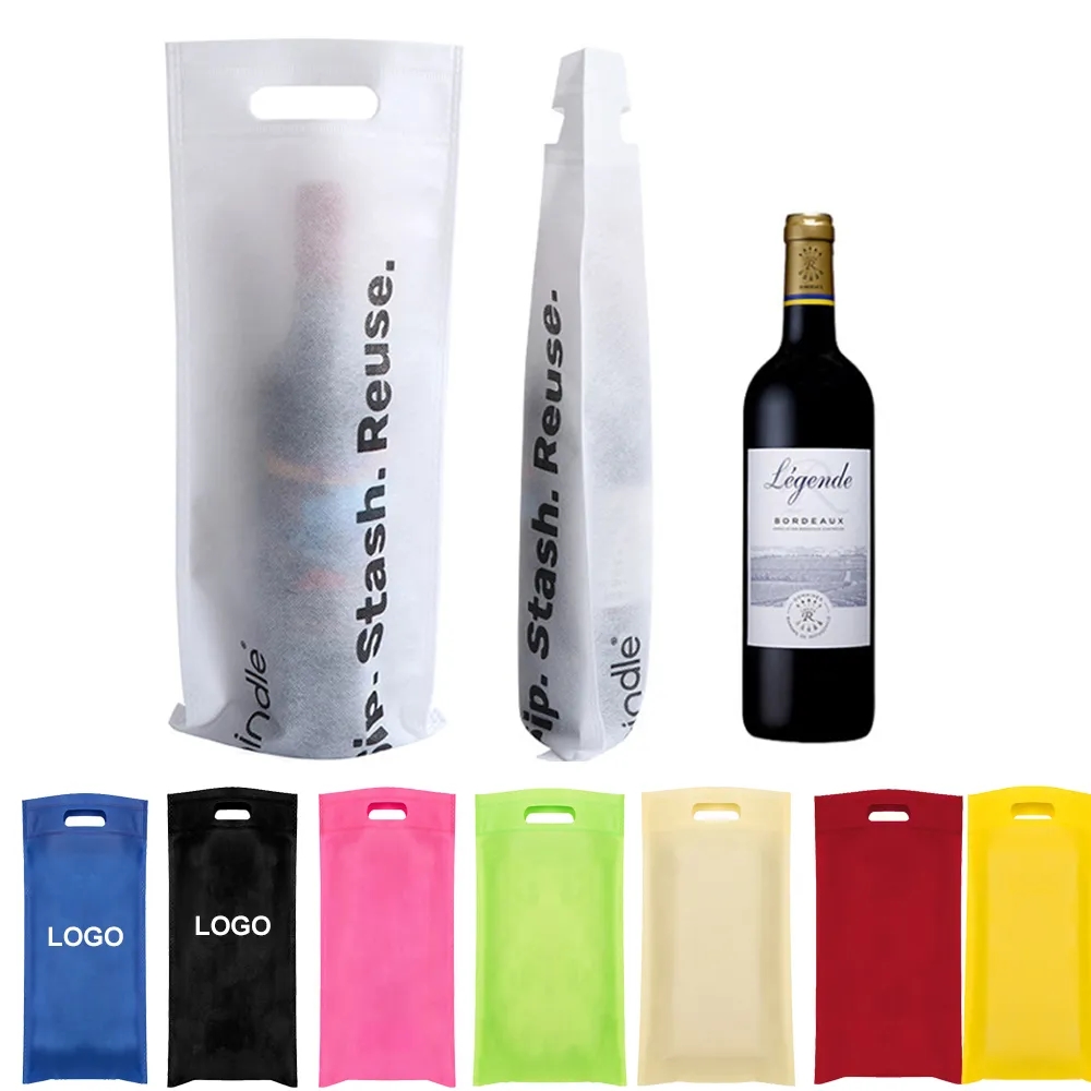 Non-Woven Single Bottle Wine Bag 1