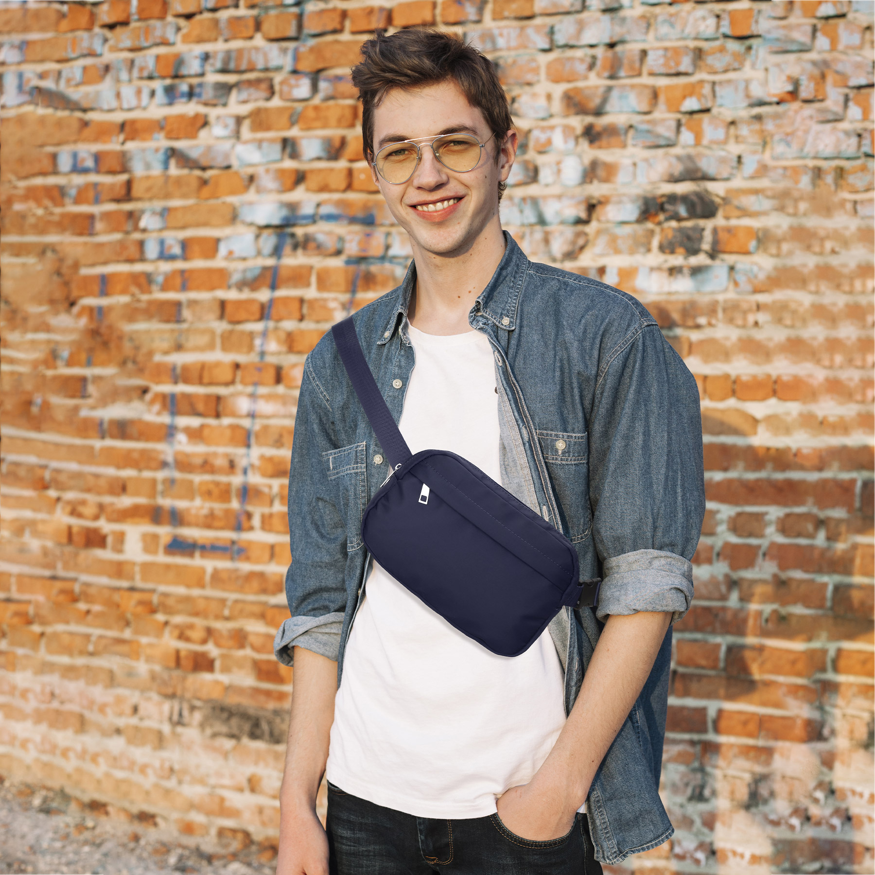 Large Capacity Cross Body Zipper Fanny Pack 2