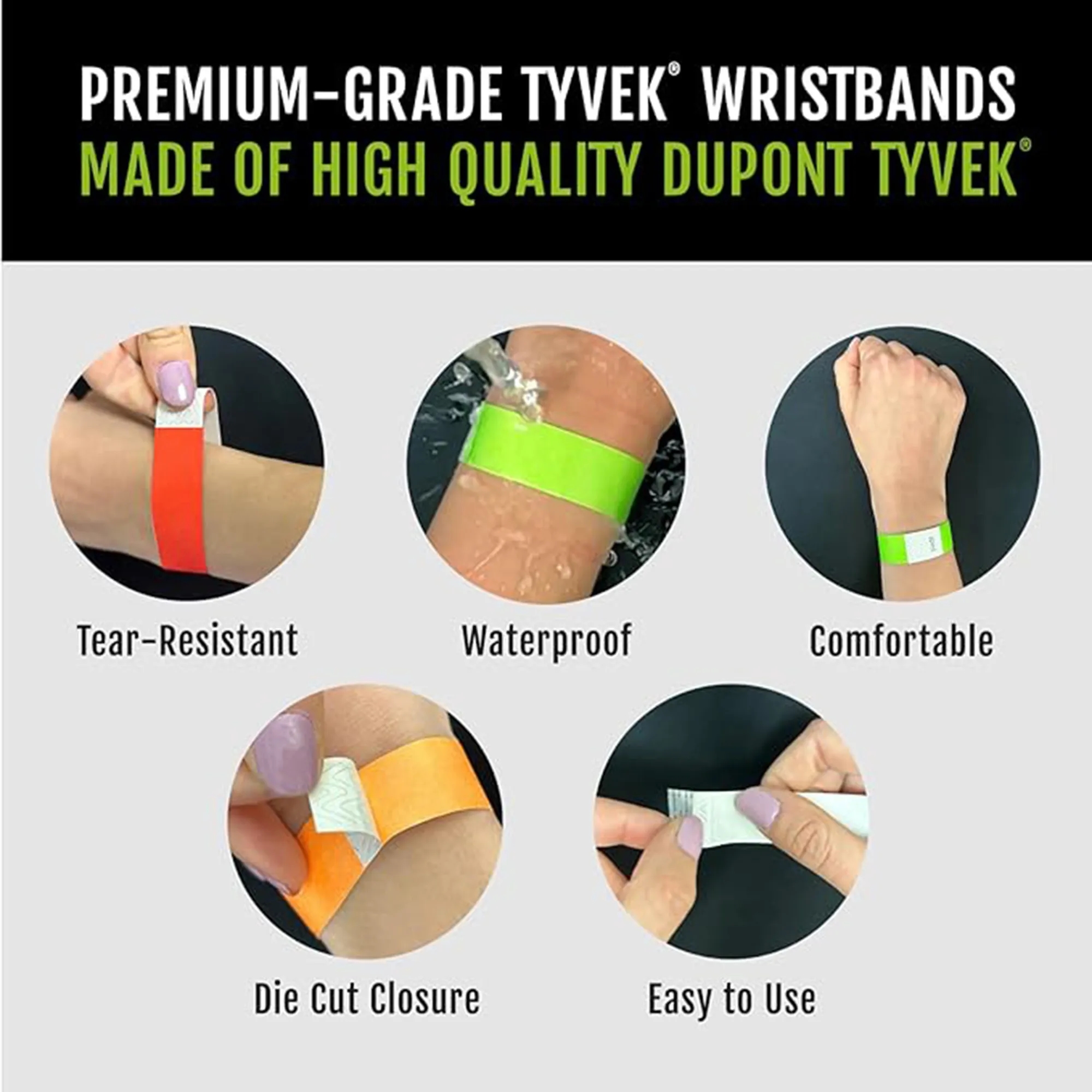 Tyvek Wristbands for Events 12