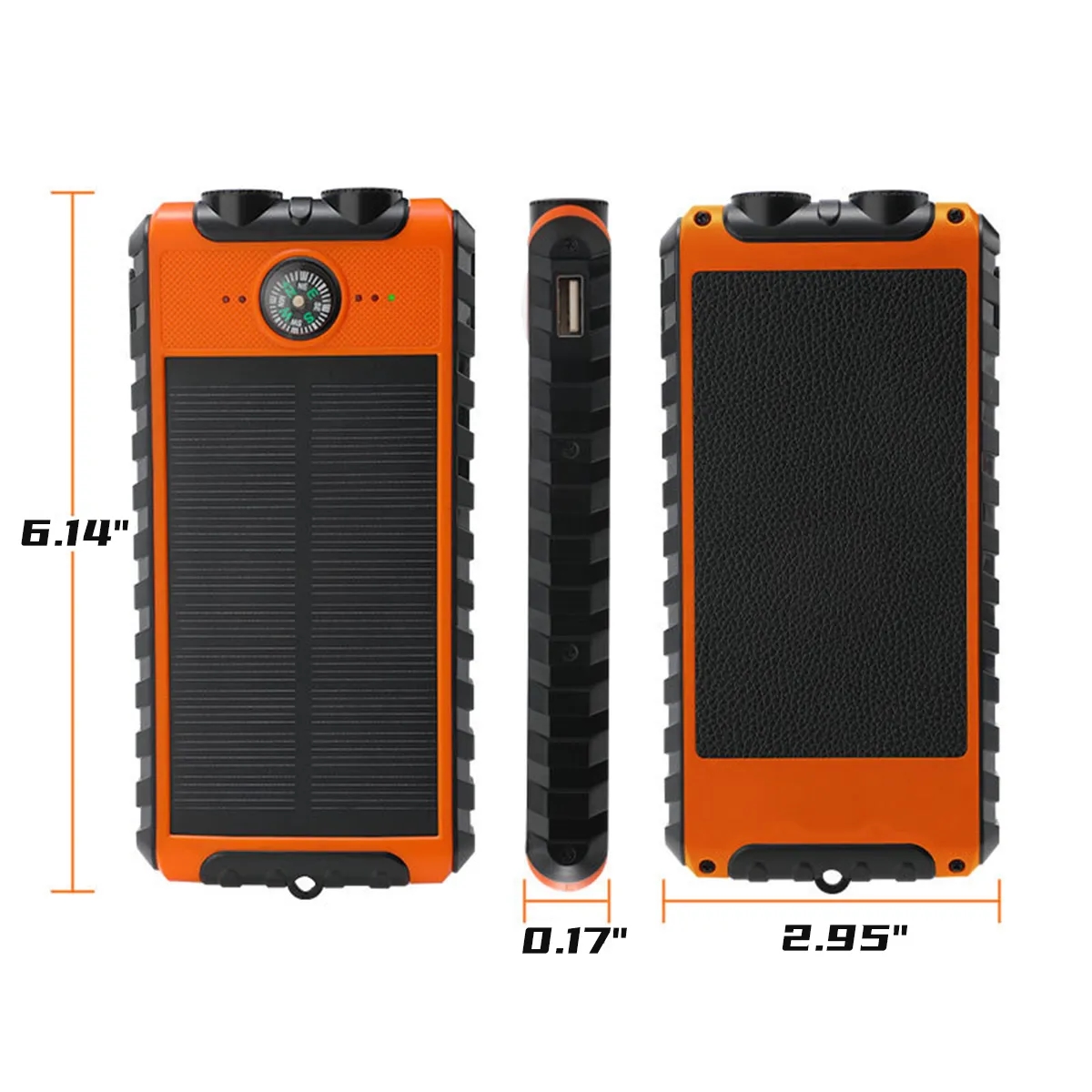 Outdoor Multifunctional Solar Power Bank With LED Light 3