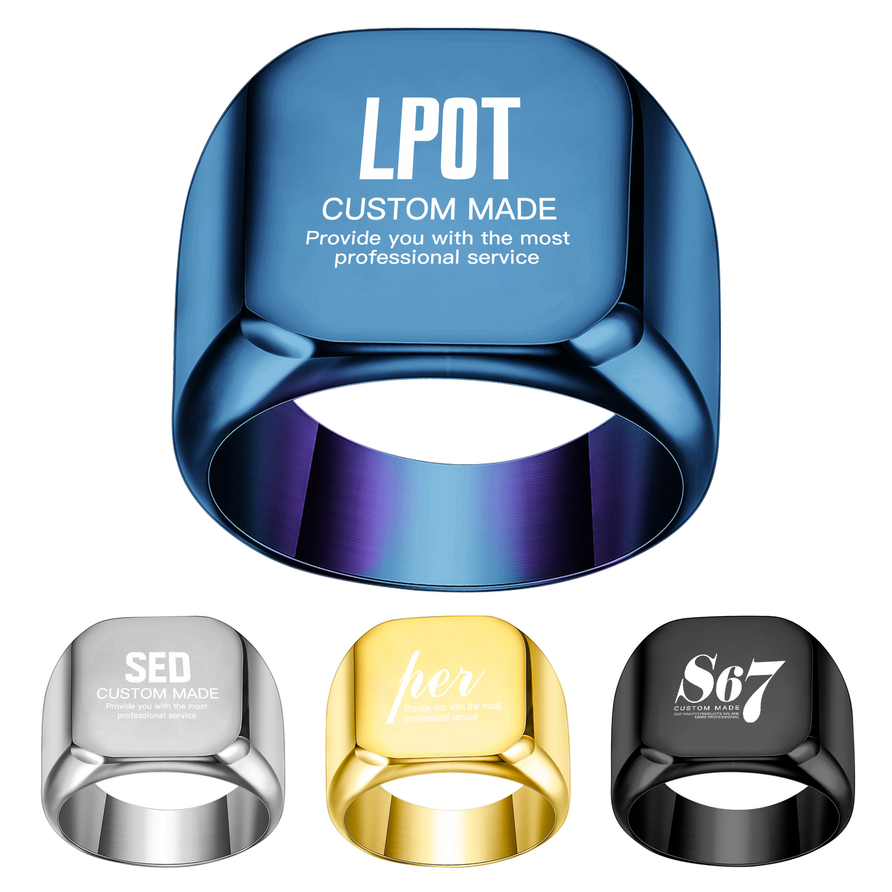 Metal Spuare Ring 4