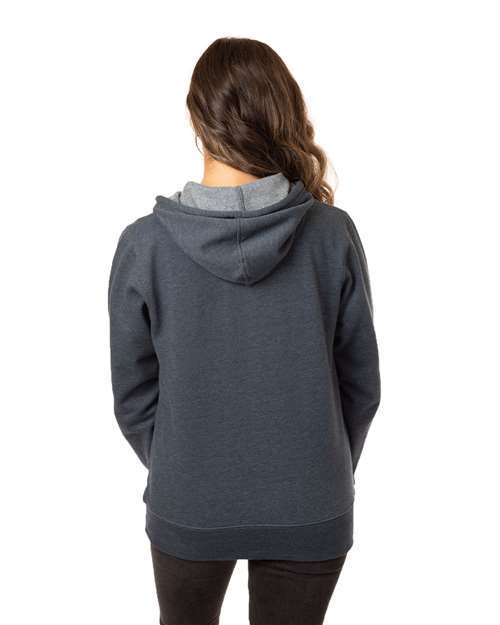 Women's Heathered Full-Zip Hooded Sweatshirt - EC4580 4