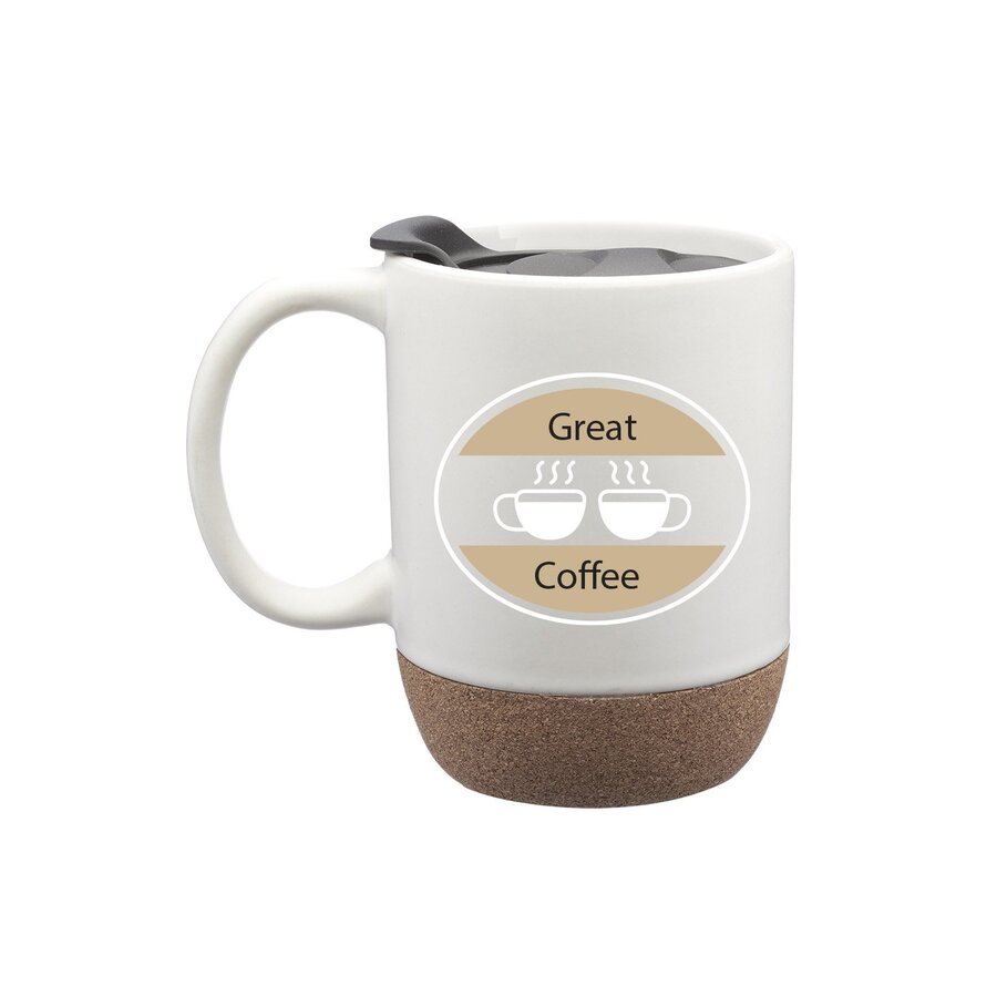 Ceramic Mug with Cork Bottom, 13 oz. 9