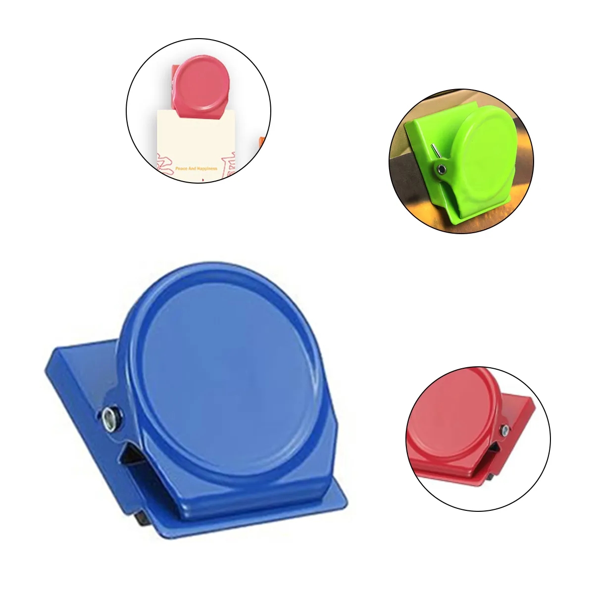 Round Magnetic Clip W/ Strong Grip For Notes And Branding 4