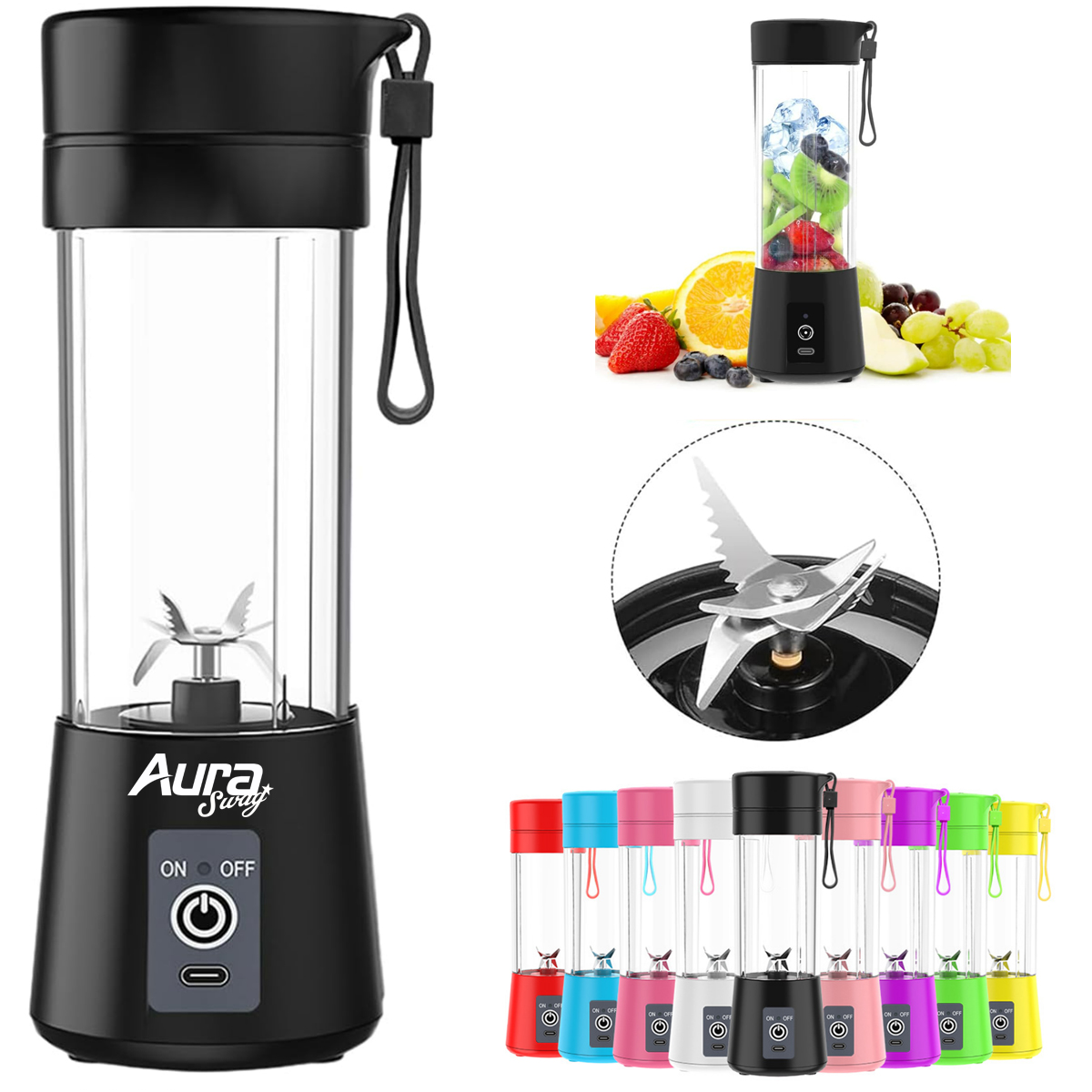 Customizable USB Electric Juicer Cup for Fresh Blends 4