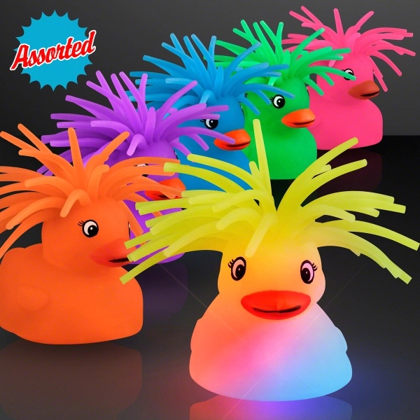 Light Up Crazy Hair Puffer Ducks 3