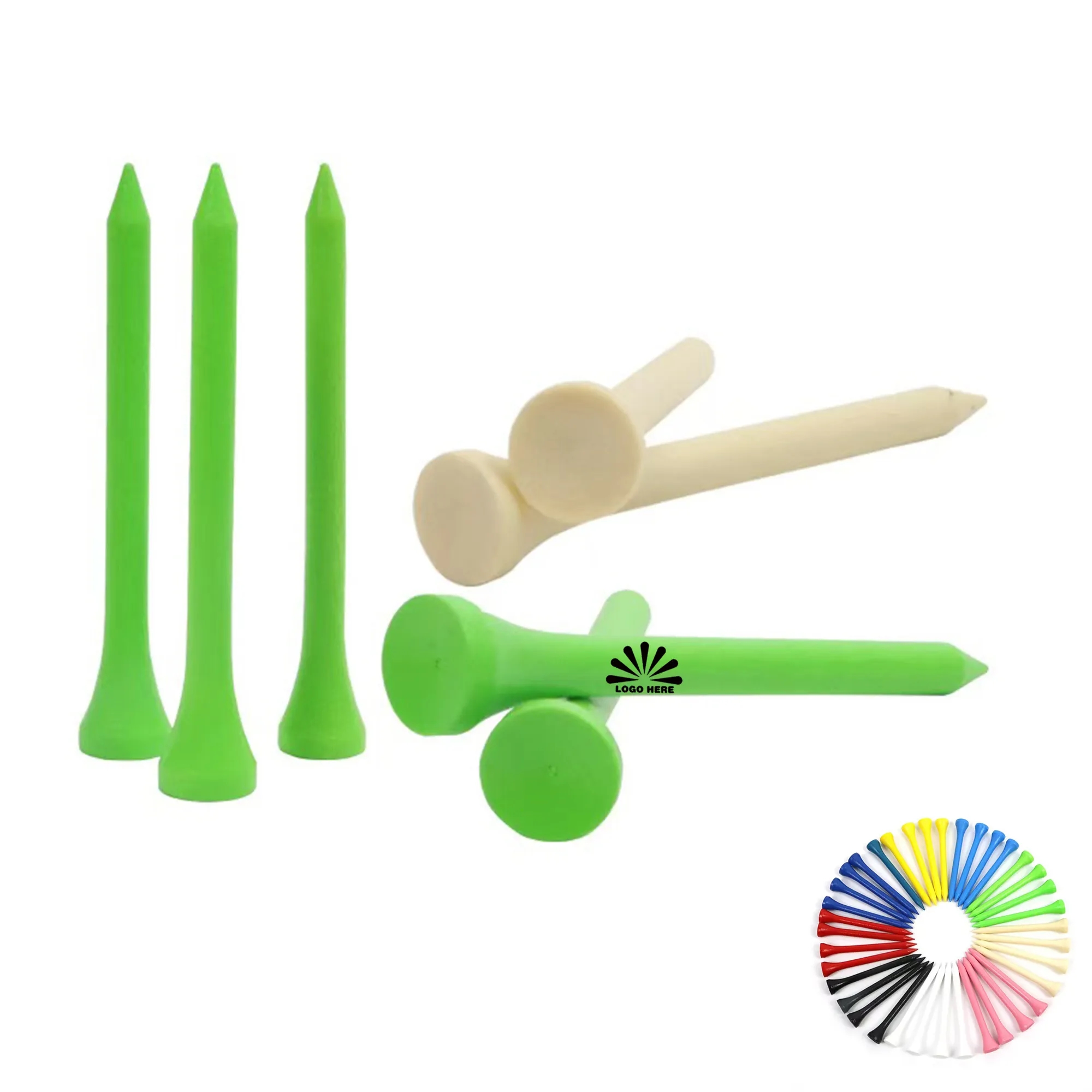 Multi-Color Wooden Golf Tees With Customizable Logo 4