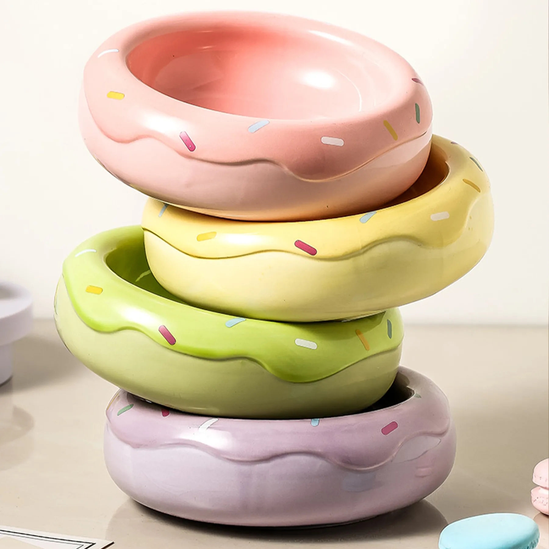 Ceramic Slanted Cat Food Bowl 3