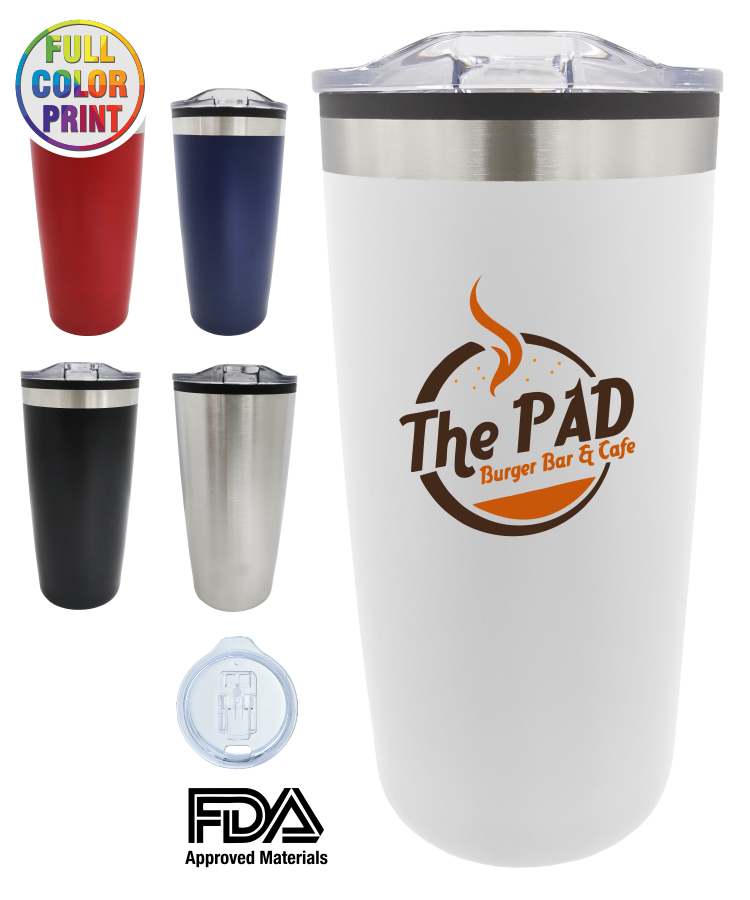 20oz Double Wall Stainless Steel Tumbler Insulated Travel Mug - Full Color 1