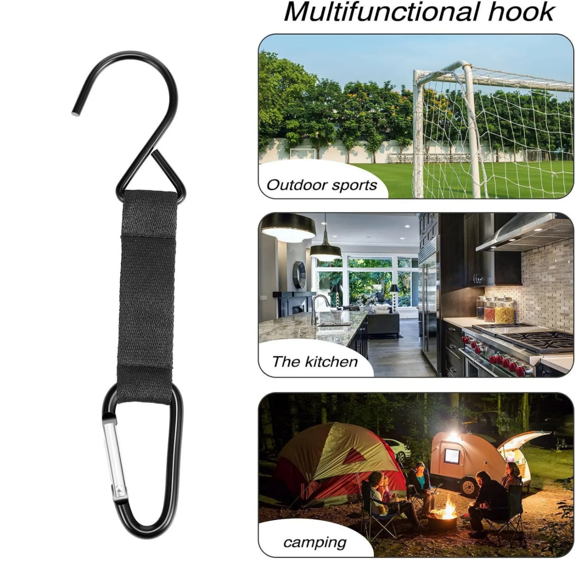 Carabiners With Strap Cimbing Hook For Outdoor Camping 6