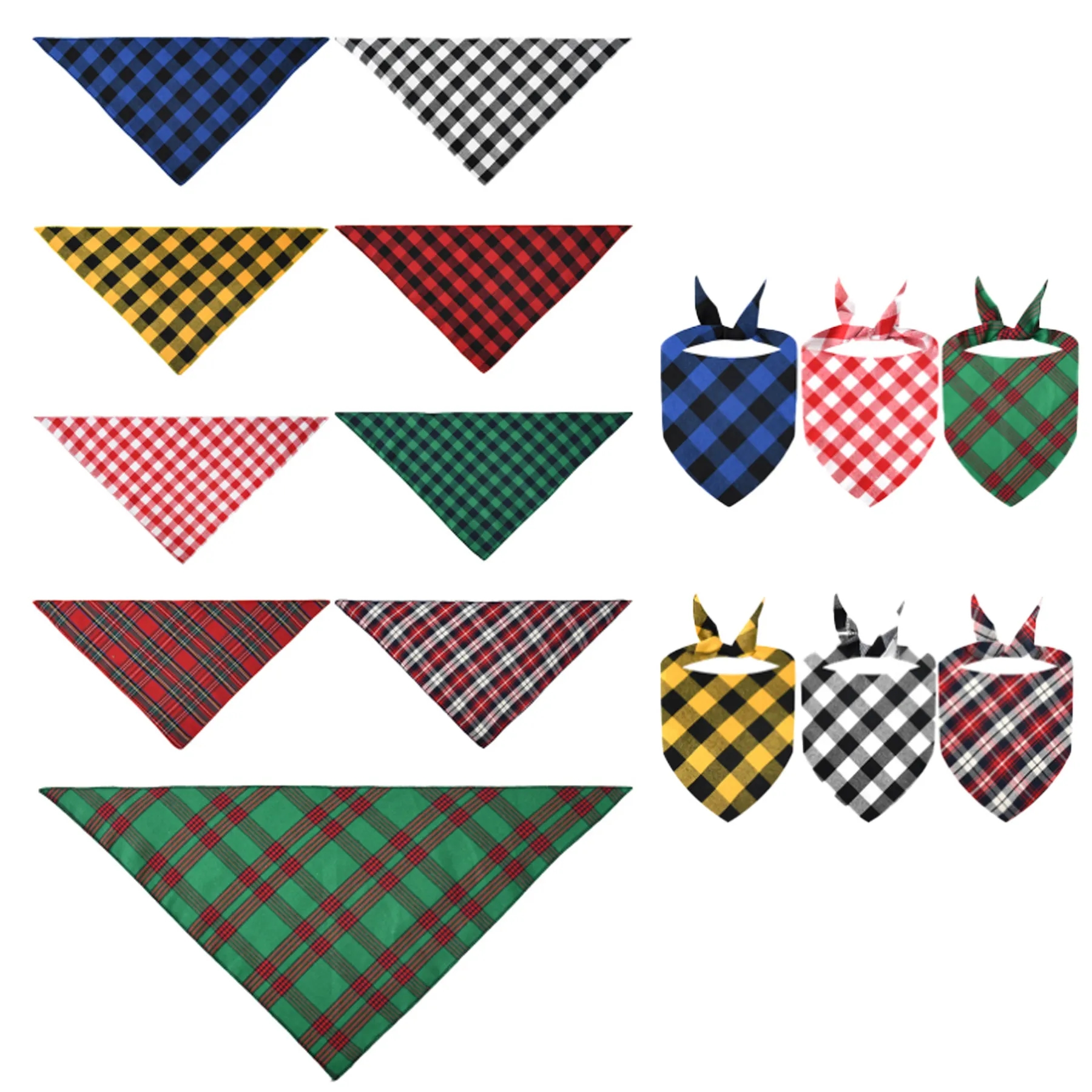 Triangle Customized Cotton Dog Handkerchief Scarf 5