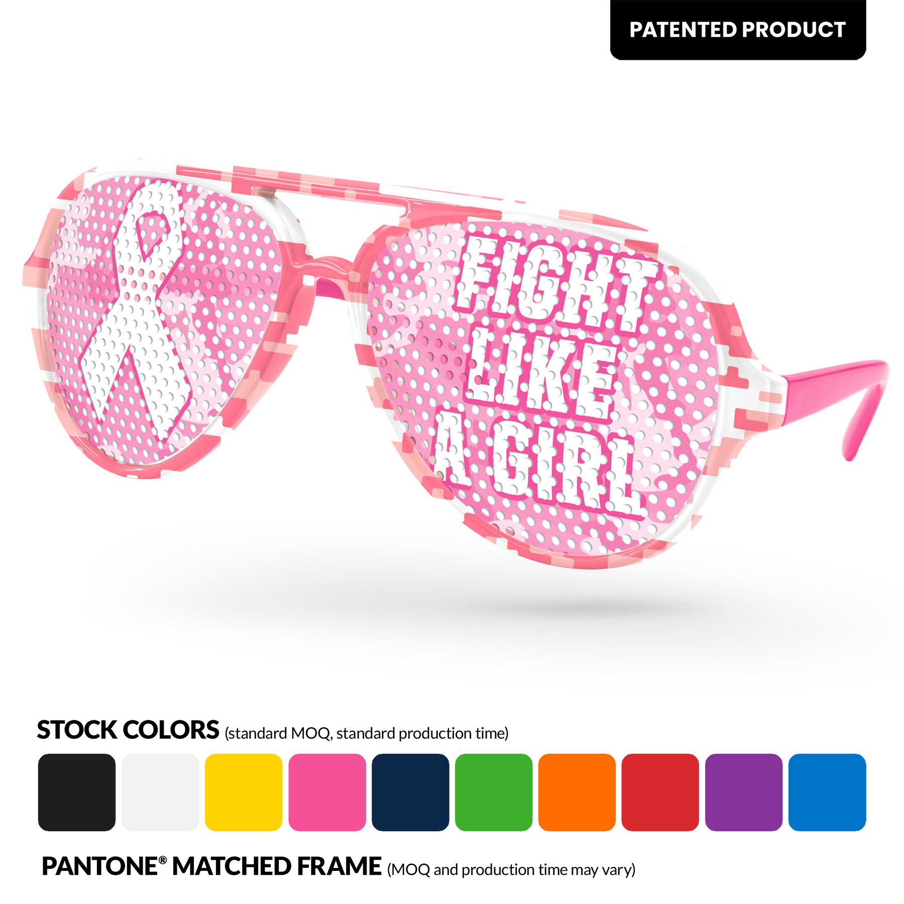 Aviator Sport Pinhole Sunglasses w/ Full Color Front Frame Sublimation Wrap 12
