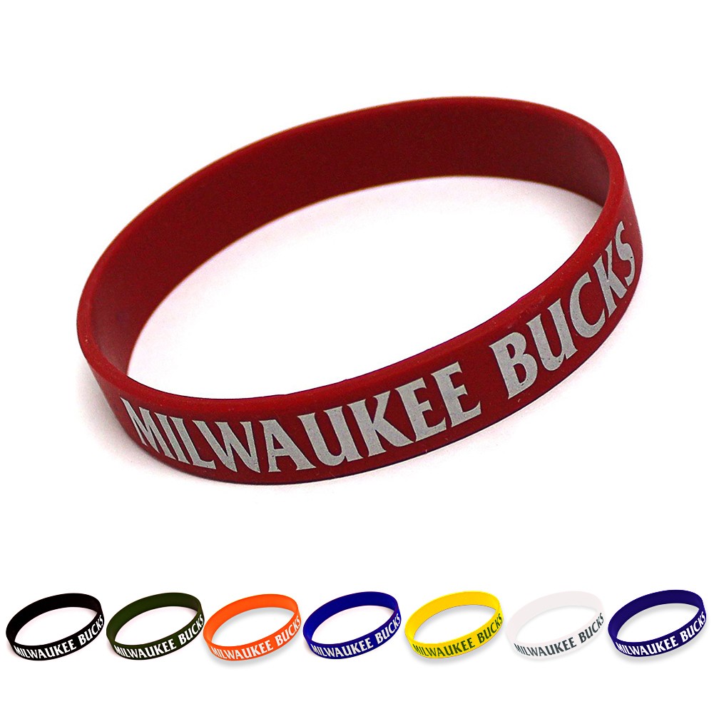 Wristband Solid color Adult 8"x1/2" Screen Print 2