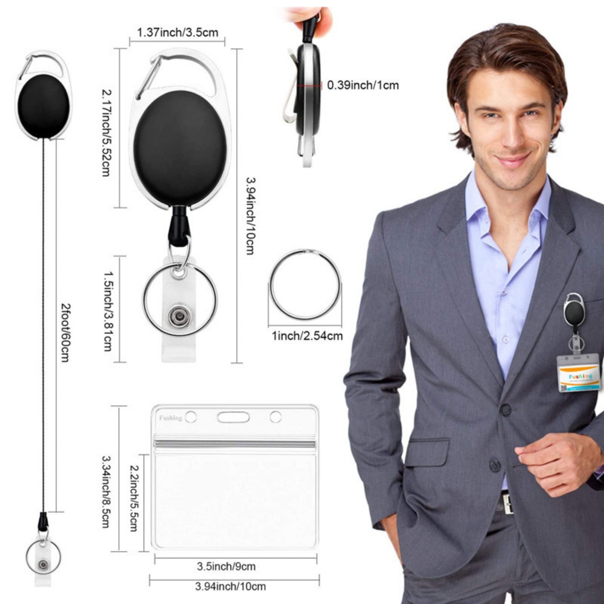 ID Badge Holder With Retractable Badge Reel 6