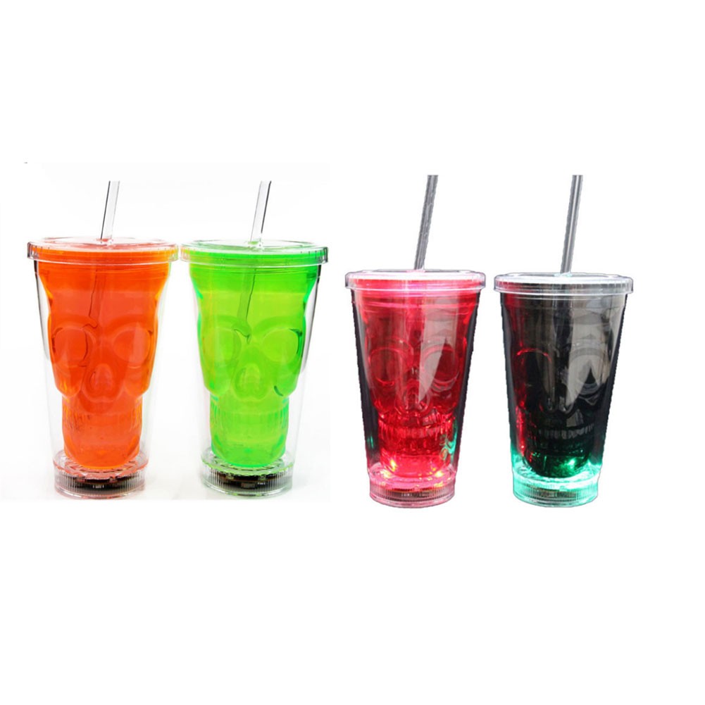Neon Green Led Skull Cup 2