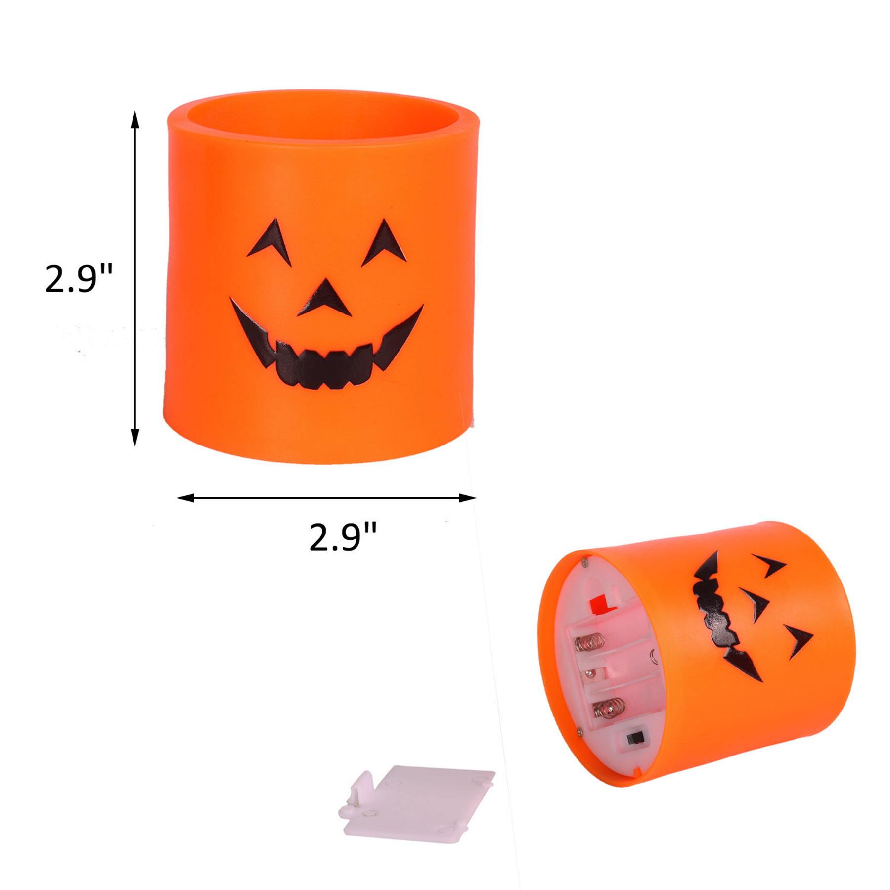 Halloween Ornaments Led Candle With Ghost Face 3