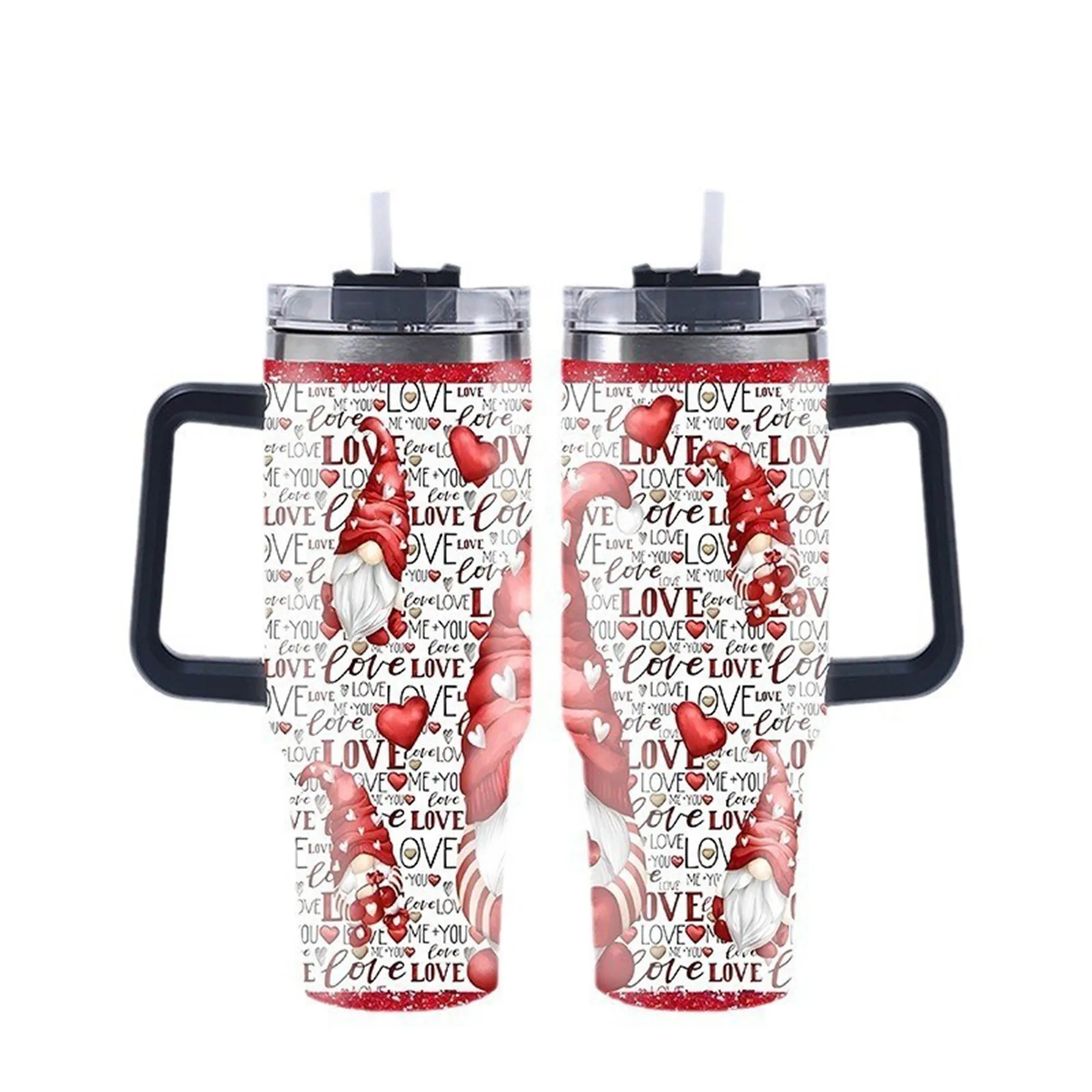 40 Oz. Christmas Theme Vacuum Tumbler with Lid and Straw 5