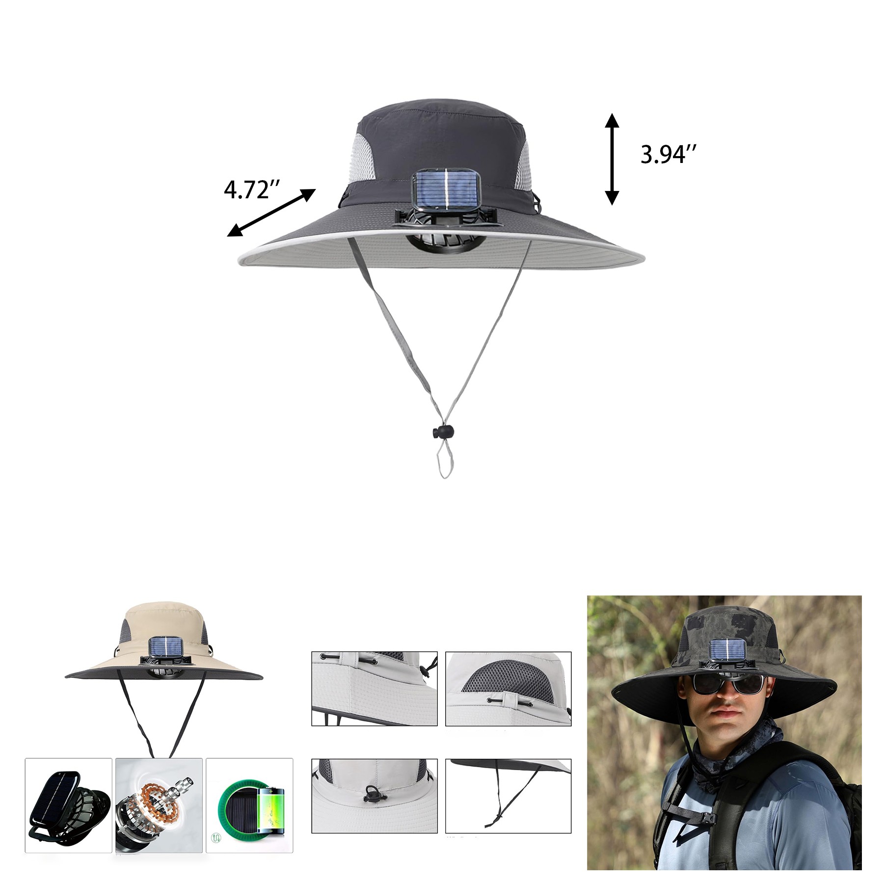 Fan Hat with Large Airflows Power 3