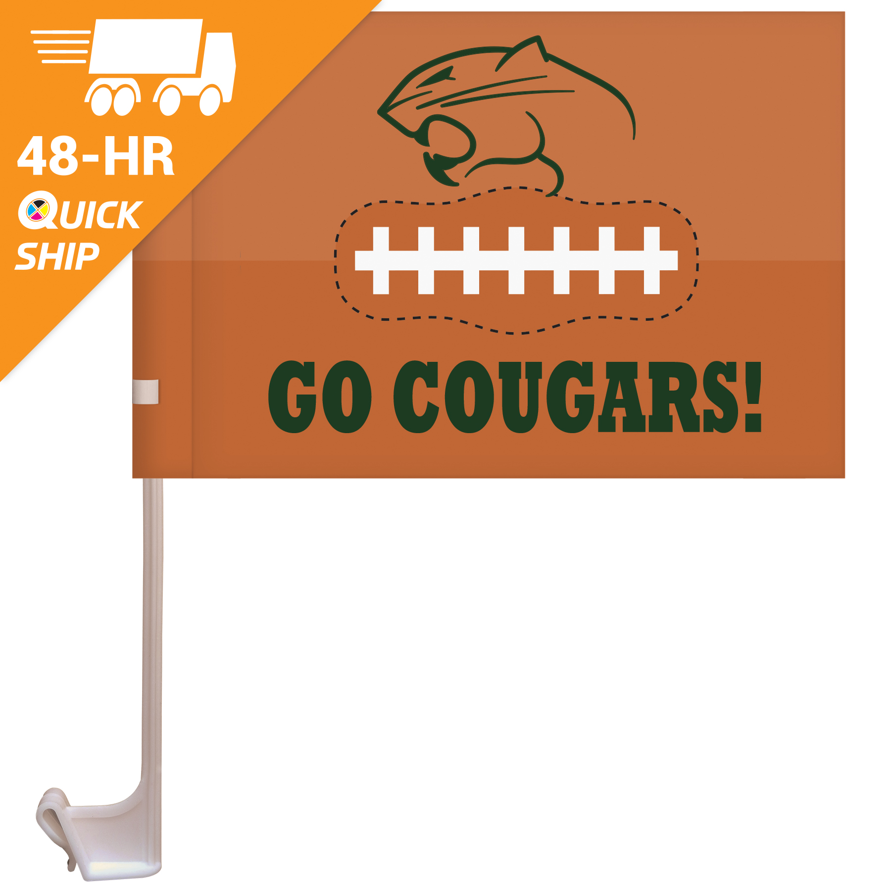 48 - Hour 7.5" x 10.5" Stationary Use Single Reverse KP Car Flag 4