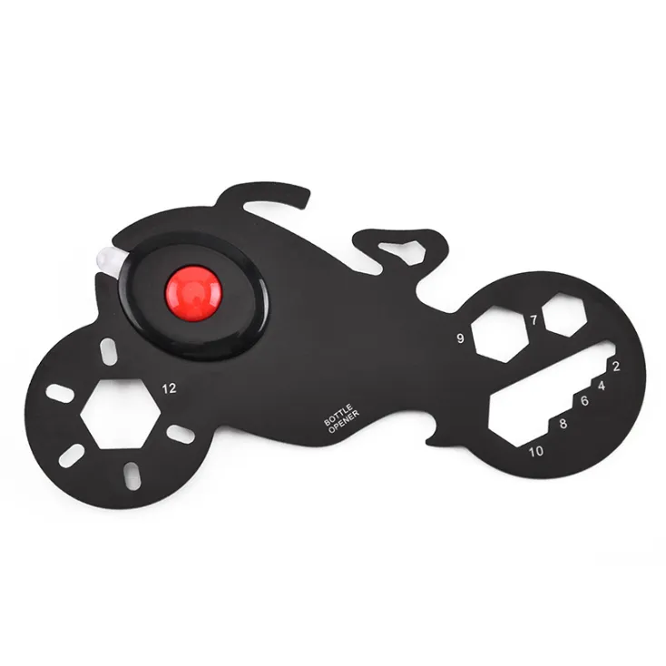 Moto-shaped Wrench Set Tool Card With LED 5