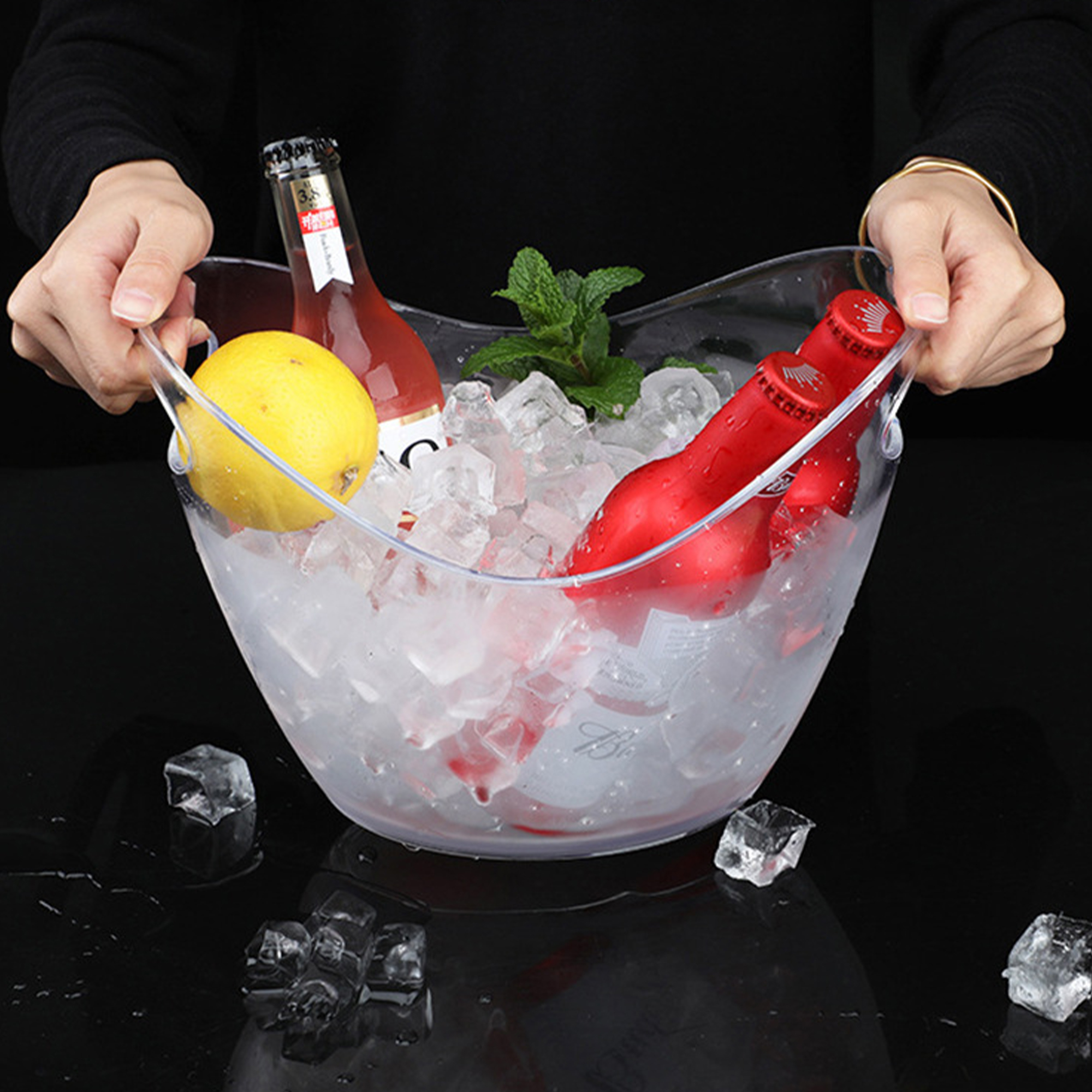 Large Clear Beverage Chilling Tub 4