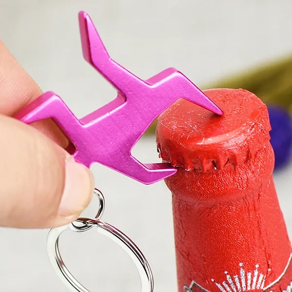 Runner Shape Aluminum Bottle Opener Keychain 2