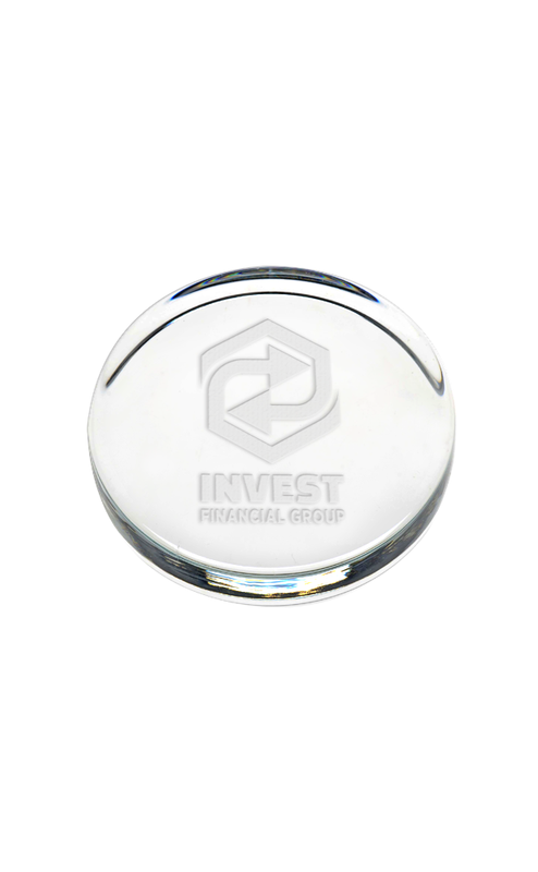 Flat Round Paperweight