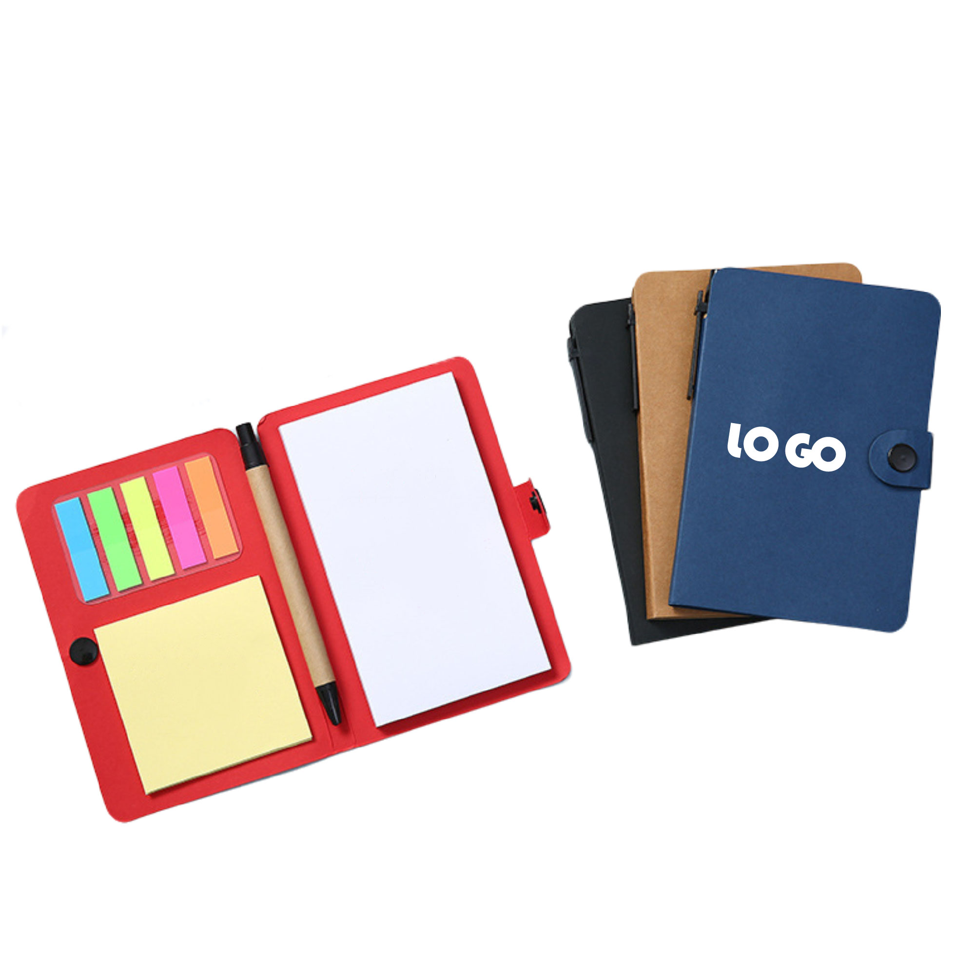 Eco-Friendly Notebook with Sticky Notes and Pen 2