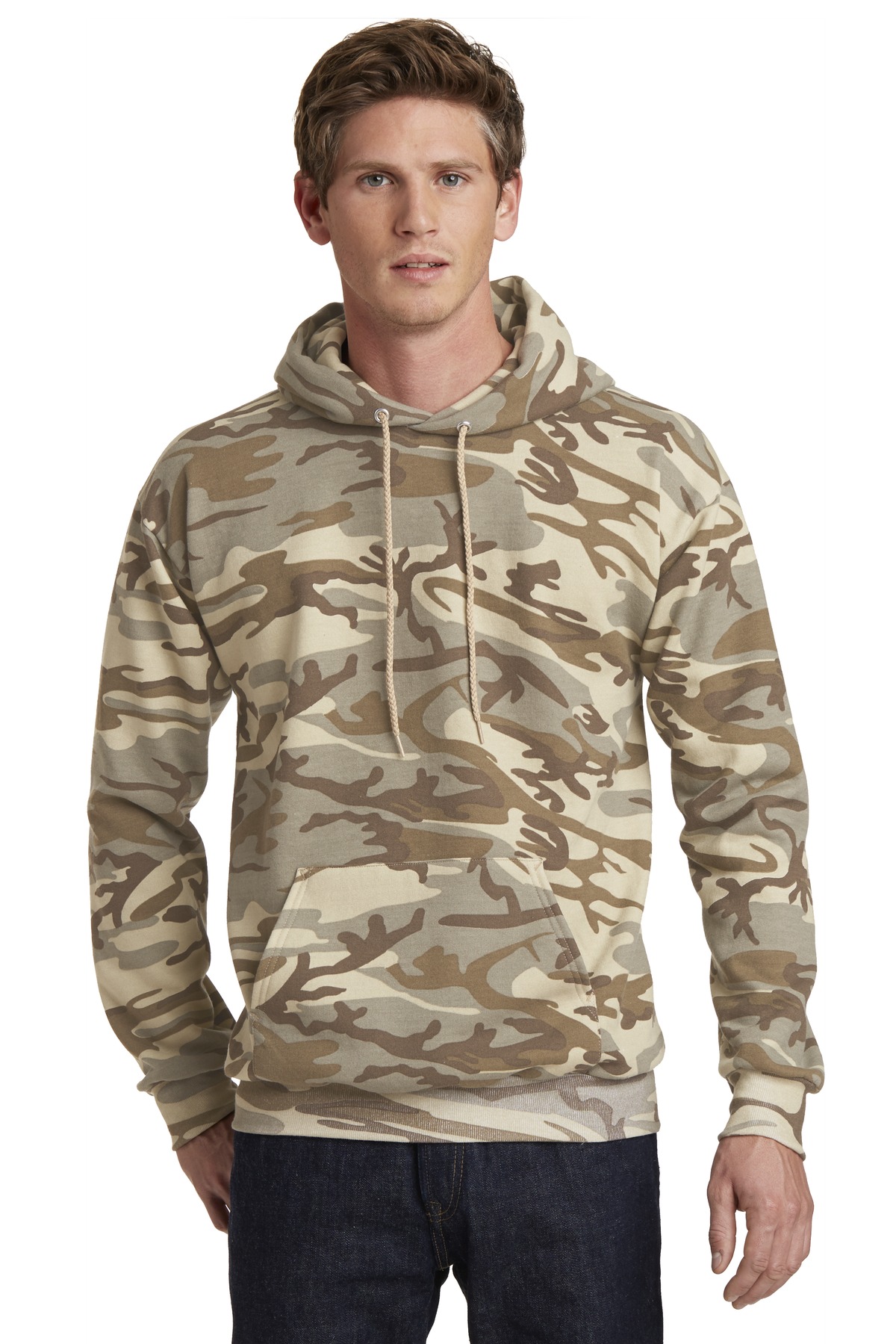 Port & Co Core Fleece Camo Pullover Hooded Sweatshirt. PC78HC 37