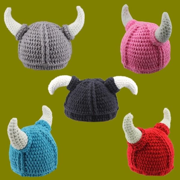 Hand Loomed Horn Hat 1
