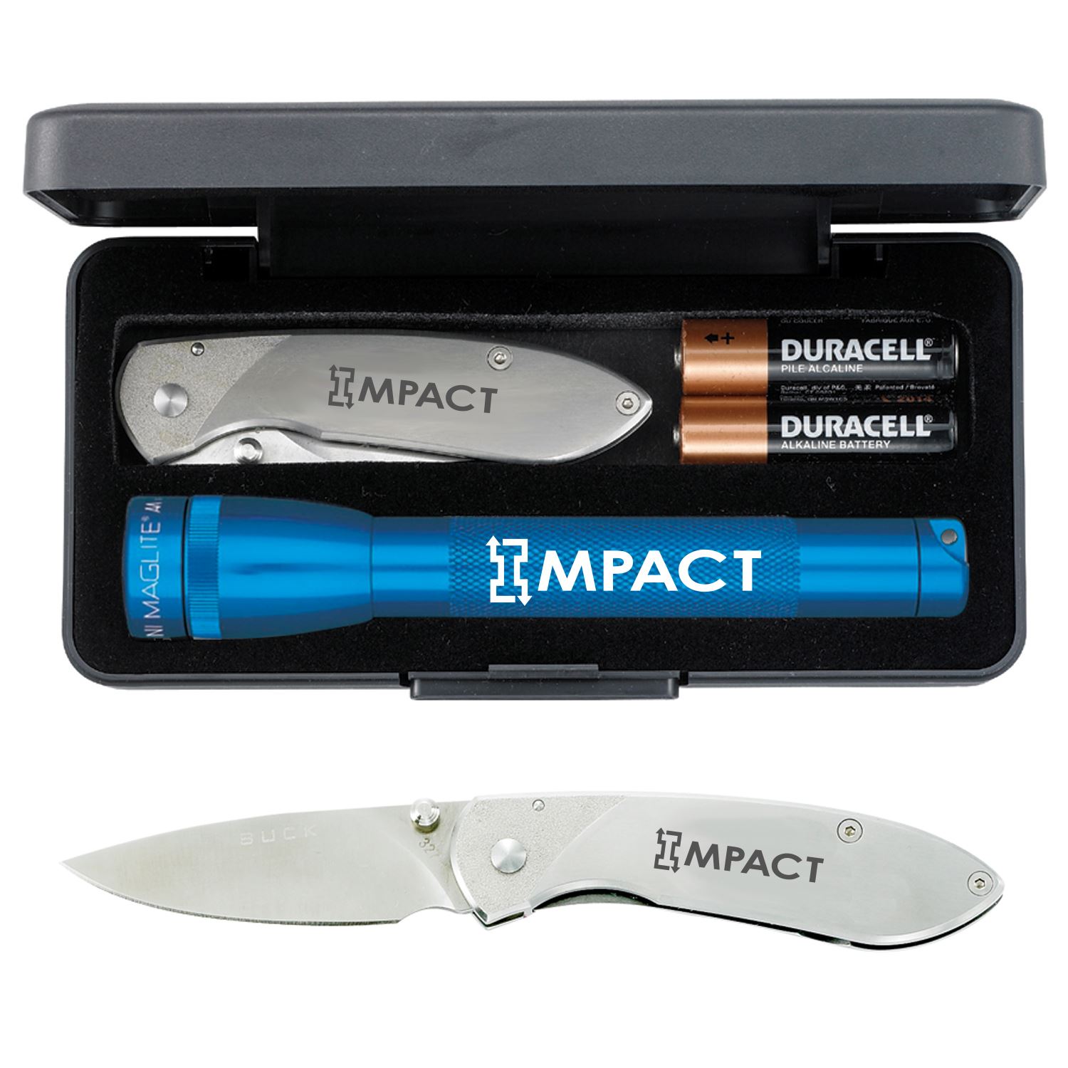 "AA" Mini Maglite® With Buck® “Nobleman” Knife 3