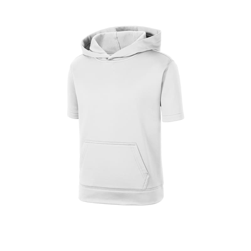 Sport-Tek Youth Sport-Wick Fleece Short Sleeve Hooded Pullover. 4