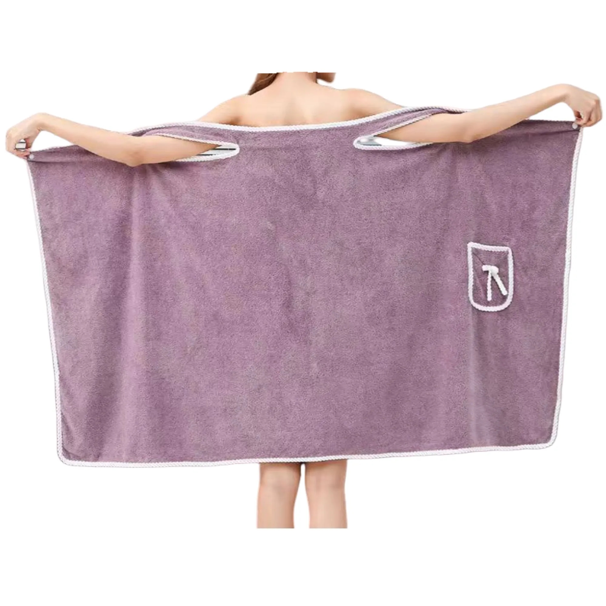 Soft Coral Fleece Sleeveless Bathrobe 2