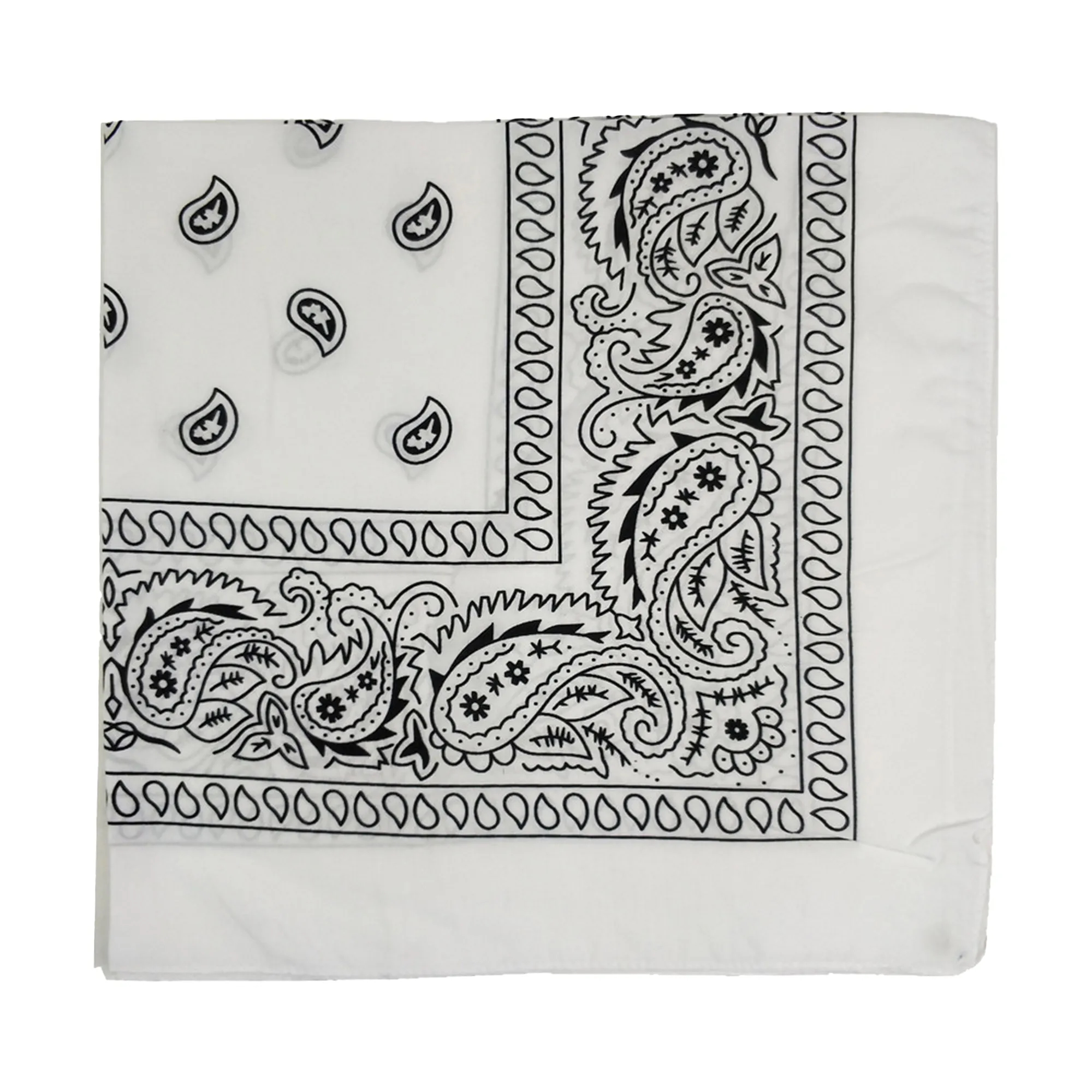 Cotton Paisley Square Scarf 8