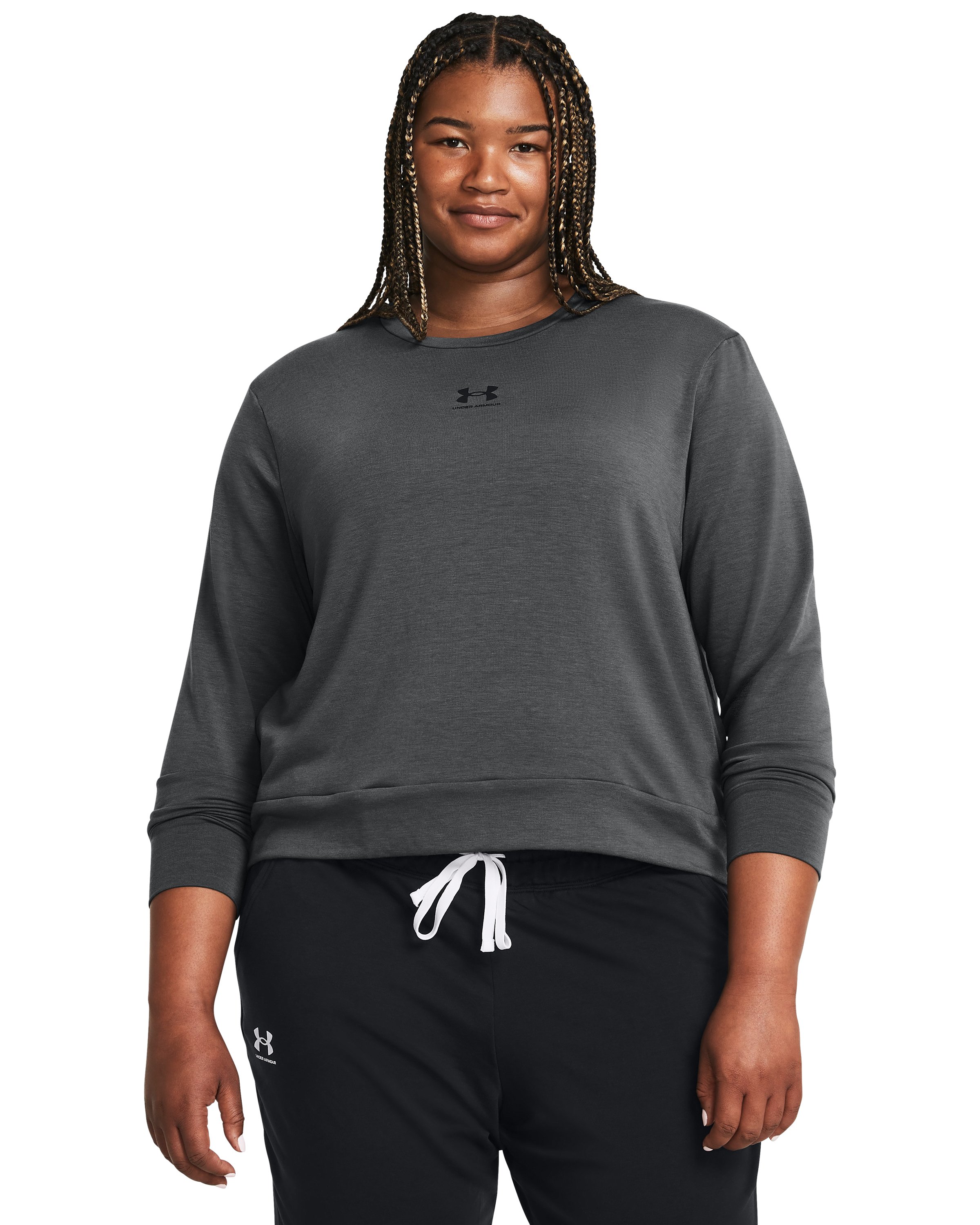 Women's UA Rival Terry Crew, custom hoodie or sweatshirt with logo imprint 5