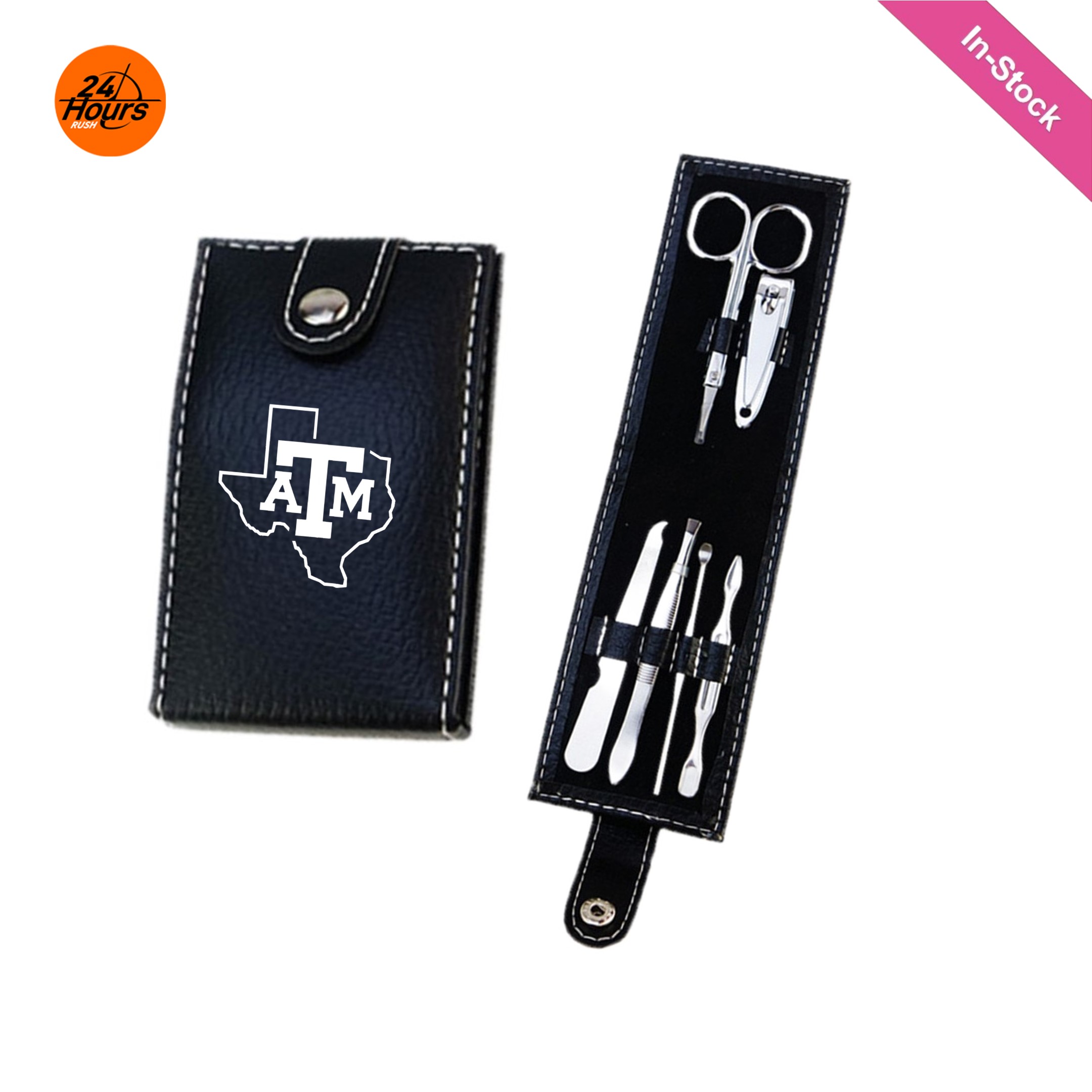 6 Pieces Manicure Set in Leather Cover 2