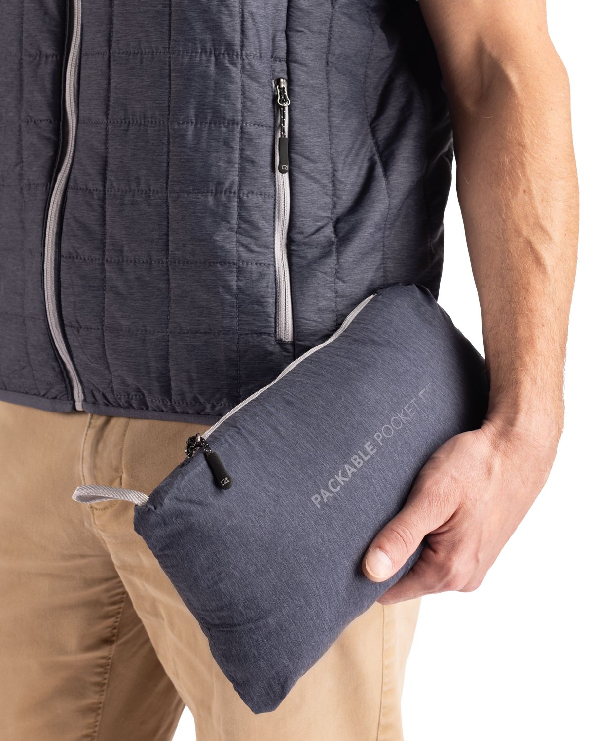 Rainier PrimaLoft Mens Eco Insulated Full Zip Puffer Vest