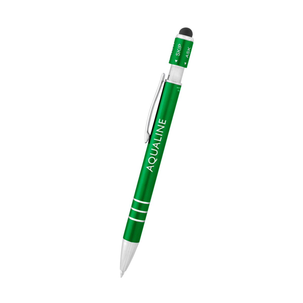 Recycled Aluminum Spin Game Top Pen With Stylus 27