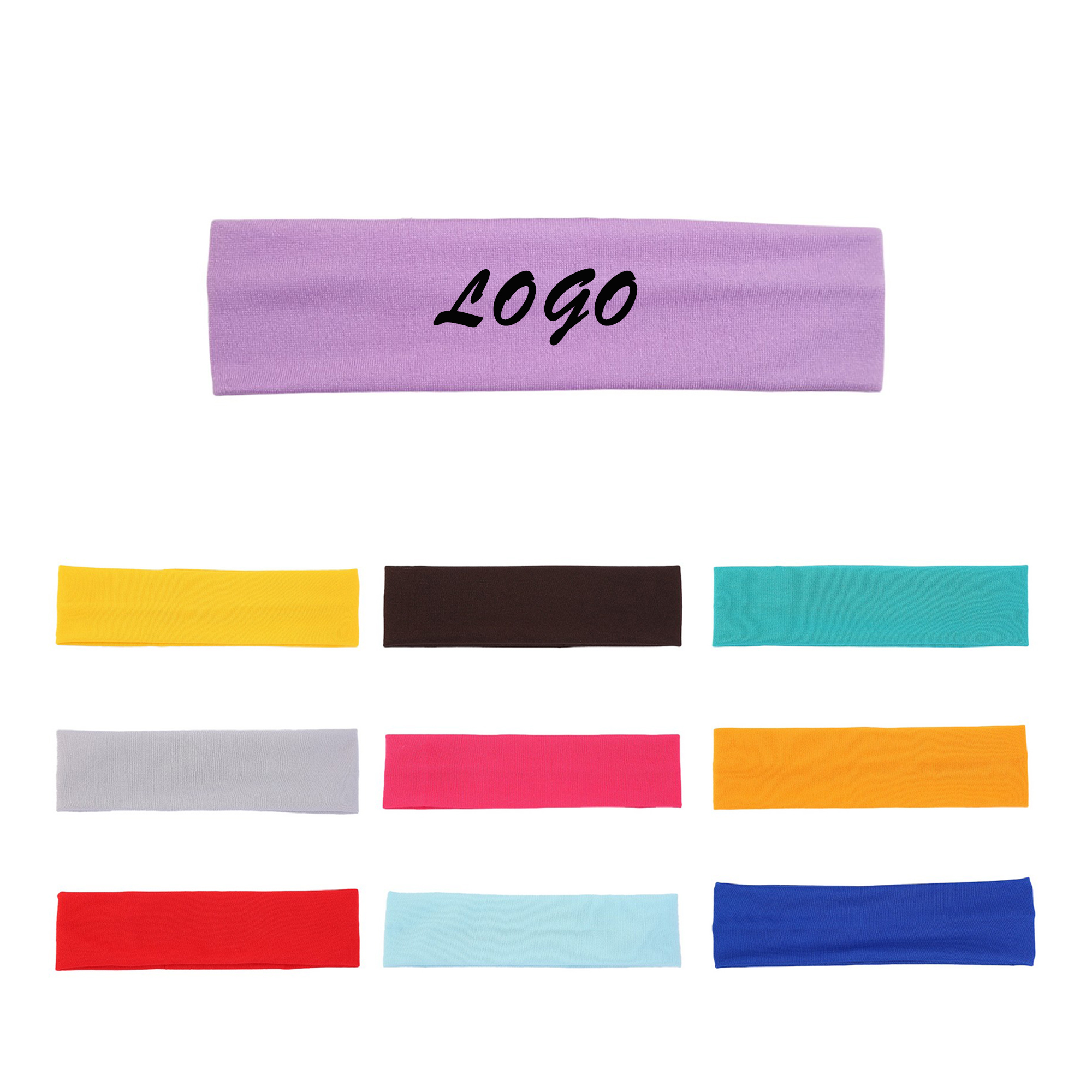 Solid Color Elastic Sport Headband Yoga Running 11