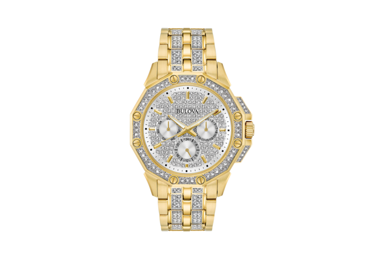 Bulova Men's Octava Crystal Stainless Steel Watch 1