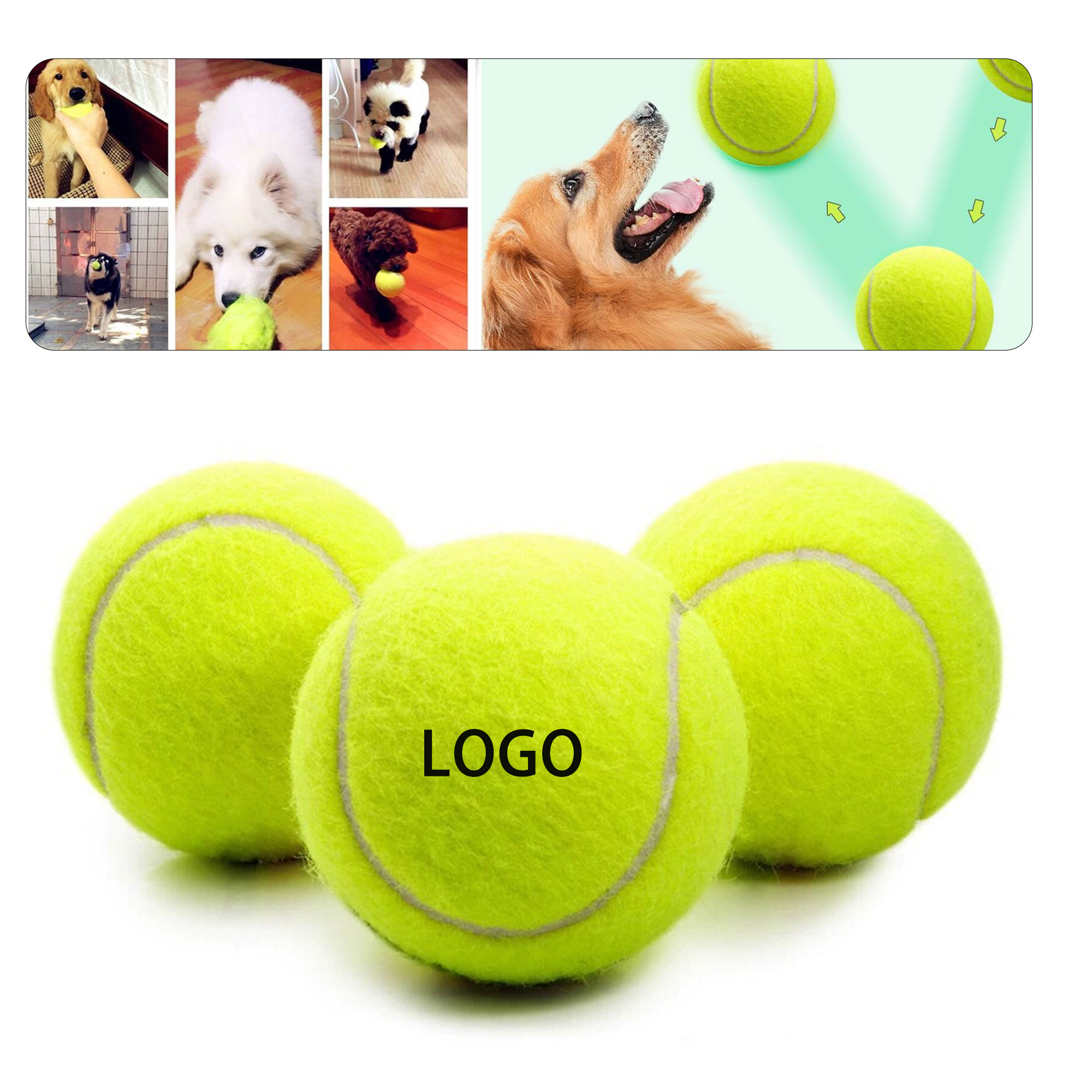 High Elastic Pet Custom Tennis Toy 1