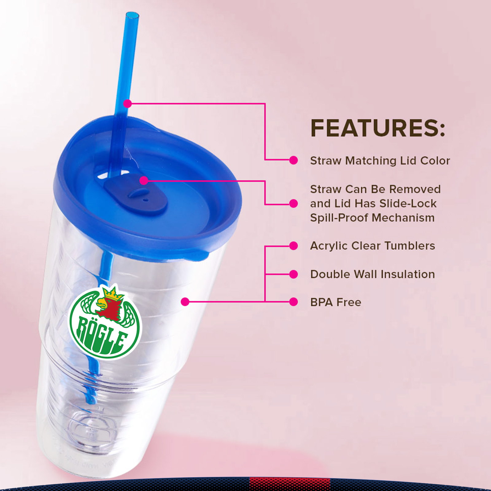 24 oz. Kiron Clear Acrylic Tumblers 2