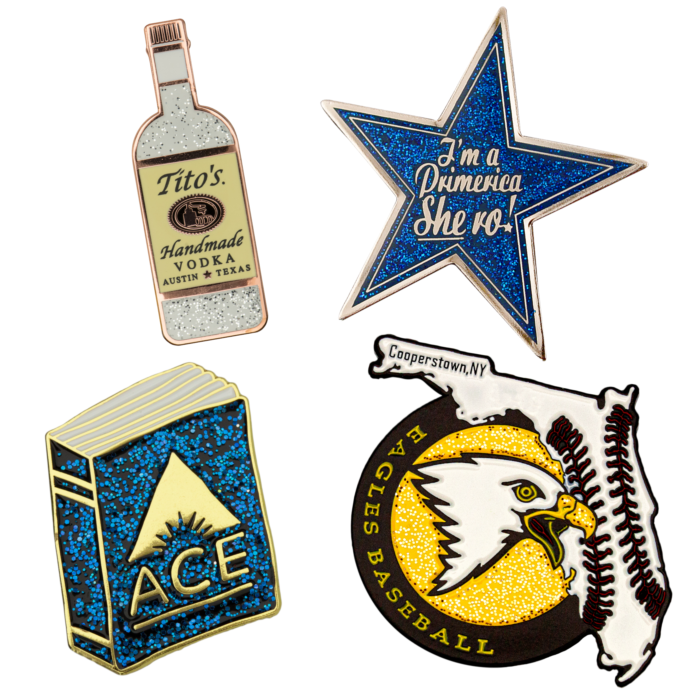 Glitter Enamel Lapel Pins 7