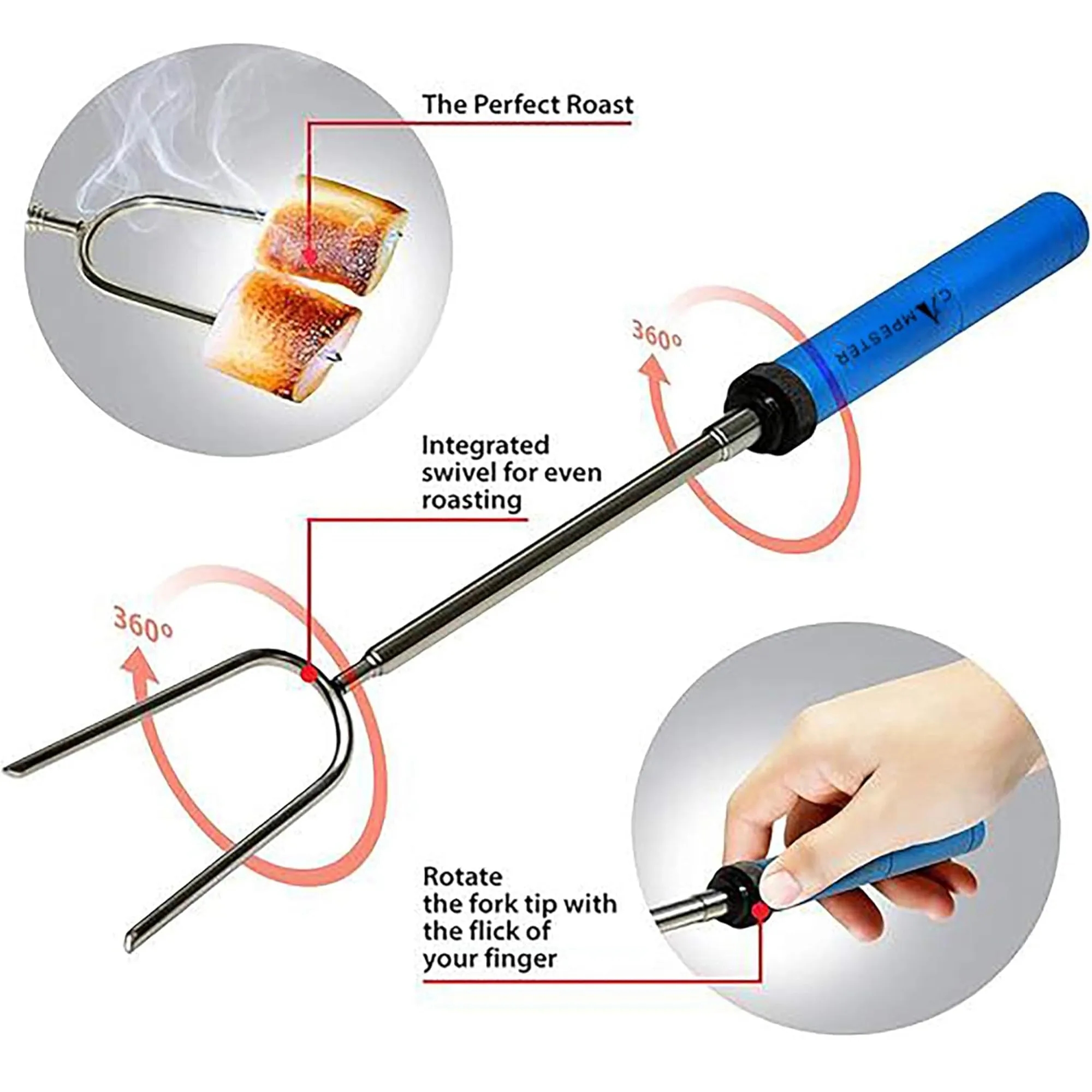34 Inch Swivel Barbecue Fork 11