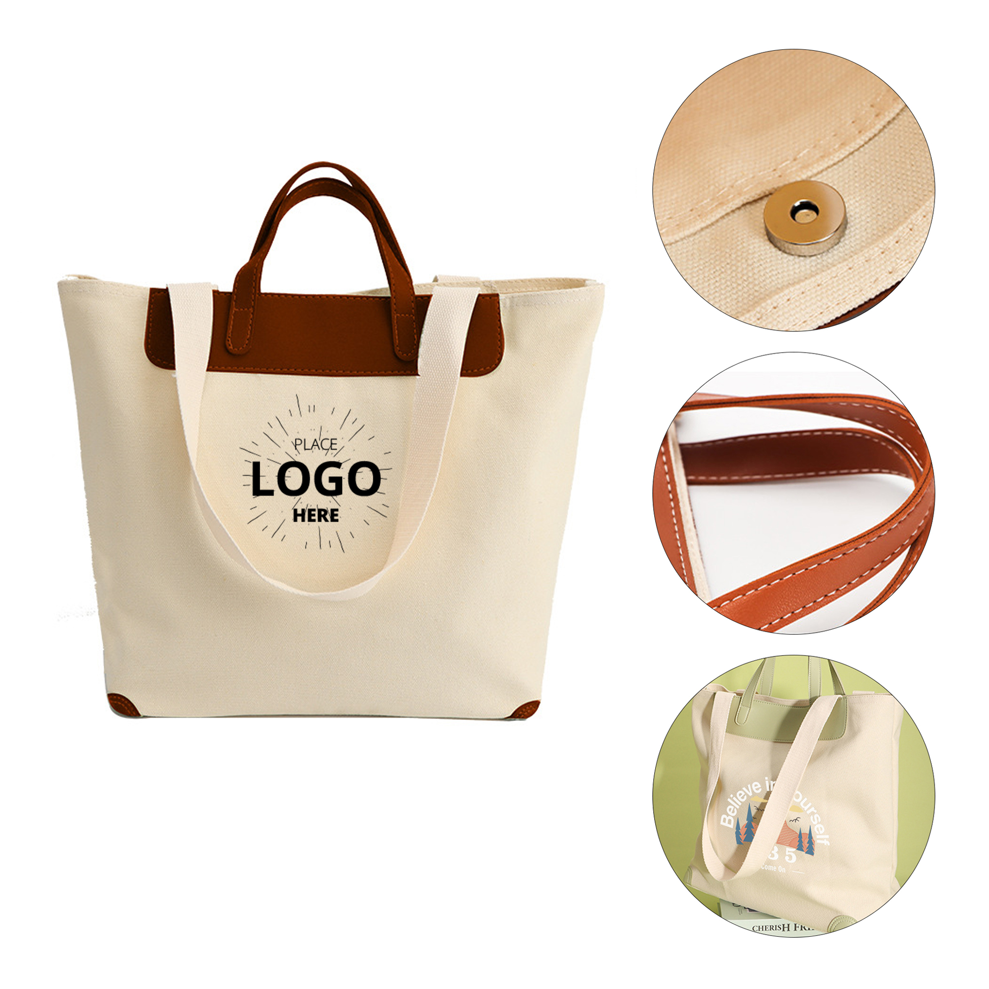 Canvas Tote Bag, custom tote bag with logo imprint 1