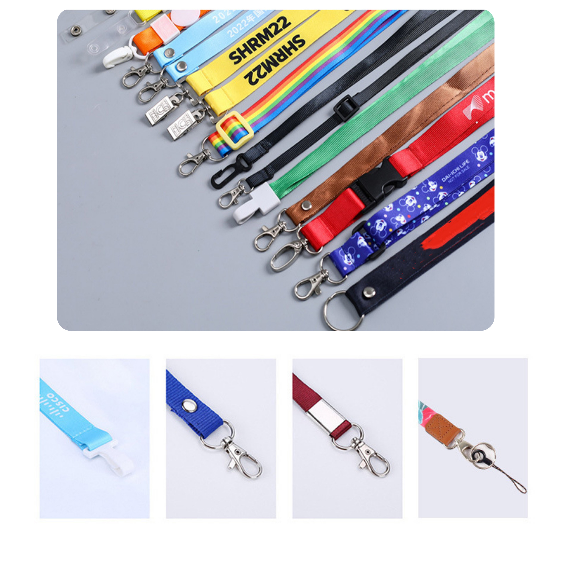 MOQ 300 PCS Stylish Custom Pantone Color Lanyard 2