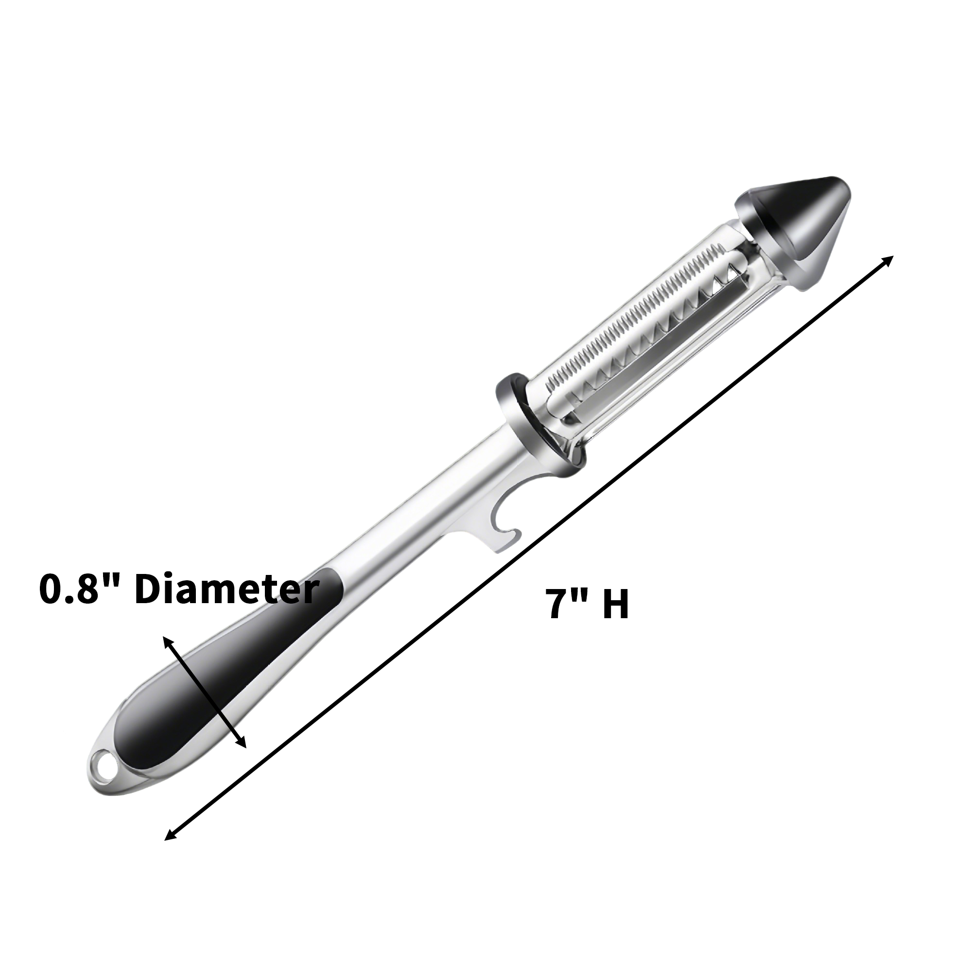 Stainless Steel Multifunction Peeler 7" Hanging Loop 3
